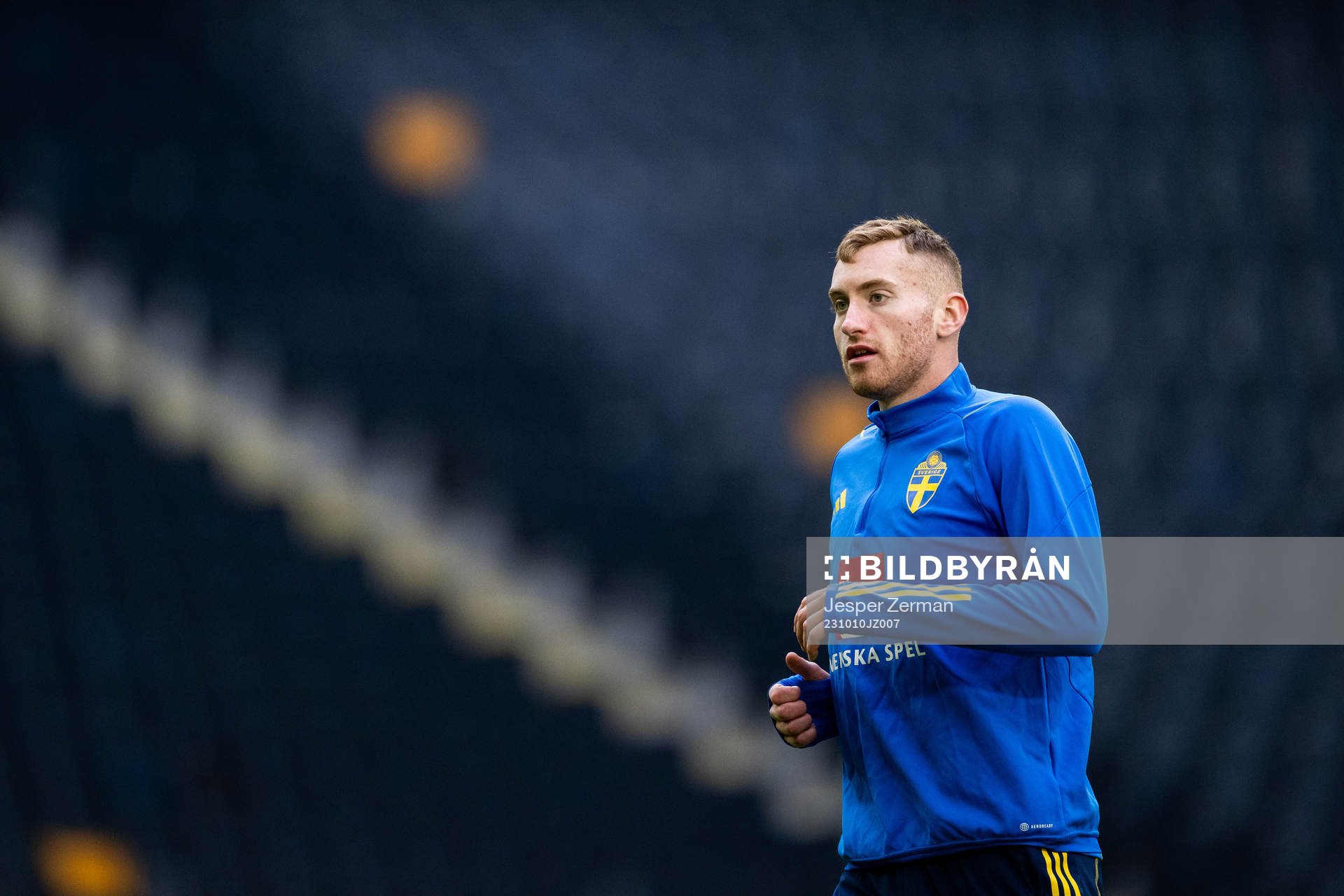 Dejan Kulusevski of the Swedish national football team at a