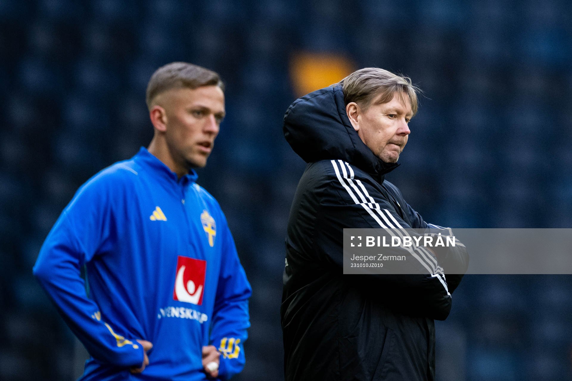 Jesper Karlsson and Peter Wettergren, assistant coach of