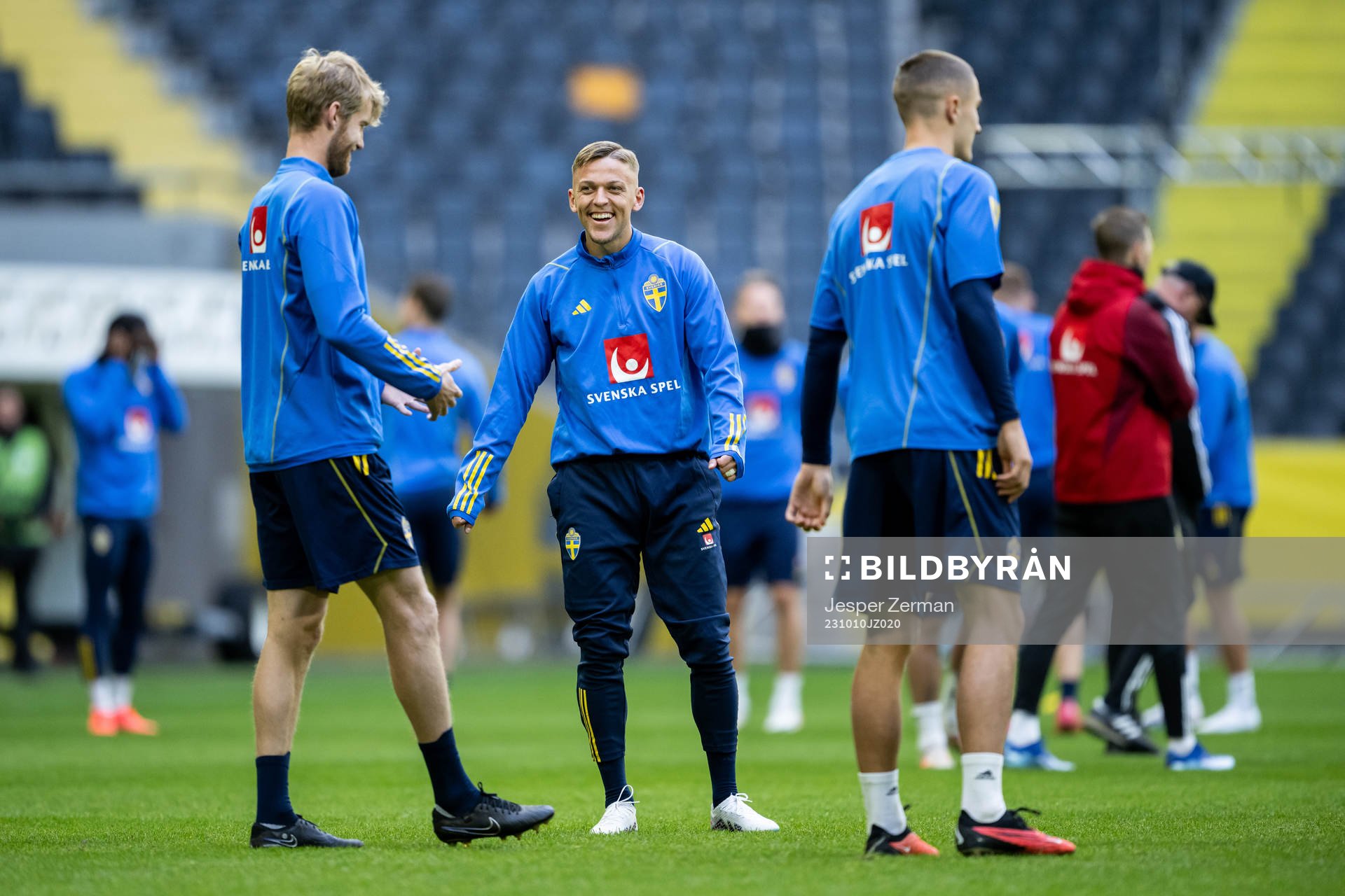 Jesper Karlsson of the Swedish national football team at a