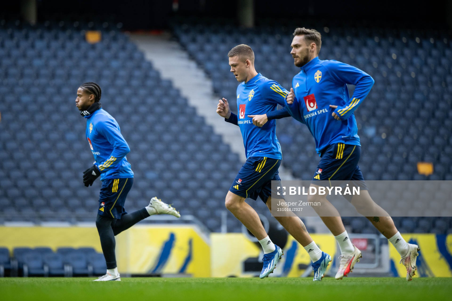 Jens Cajuste, Emil Holm and Linus Wahlqvist Egnell of the