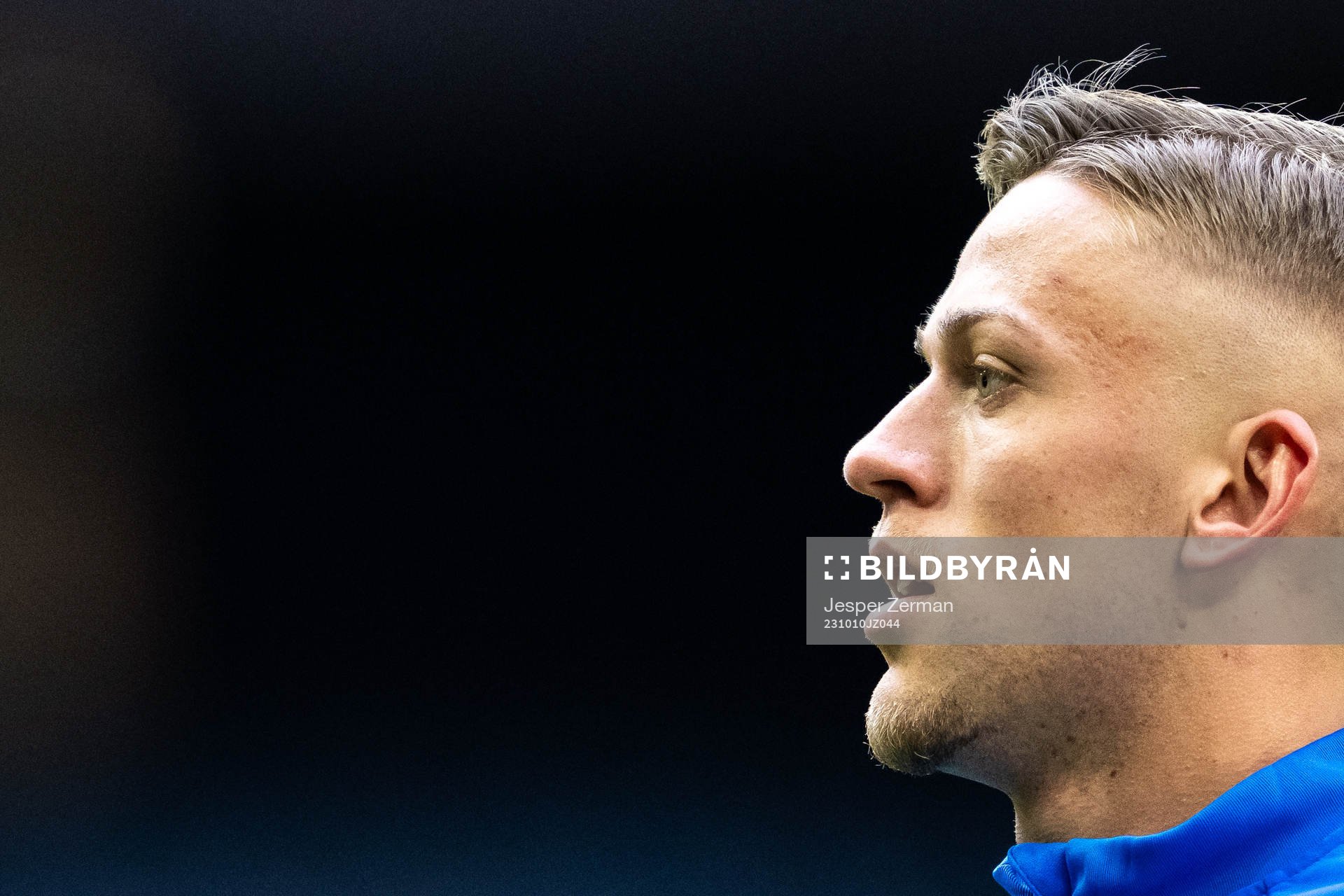 Jesper Karlsson of the Swedish national football team at a