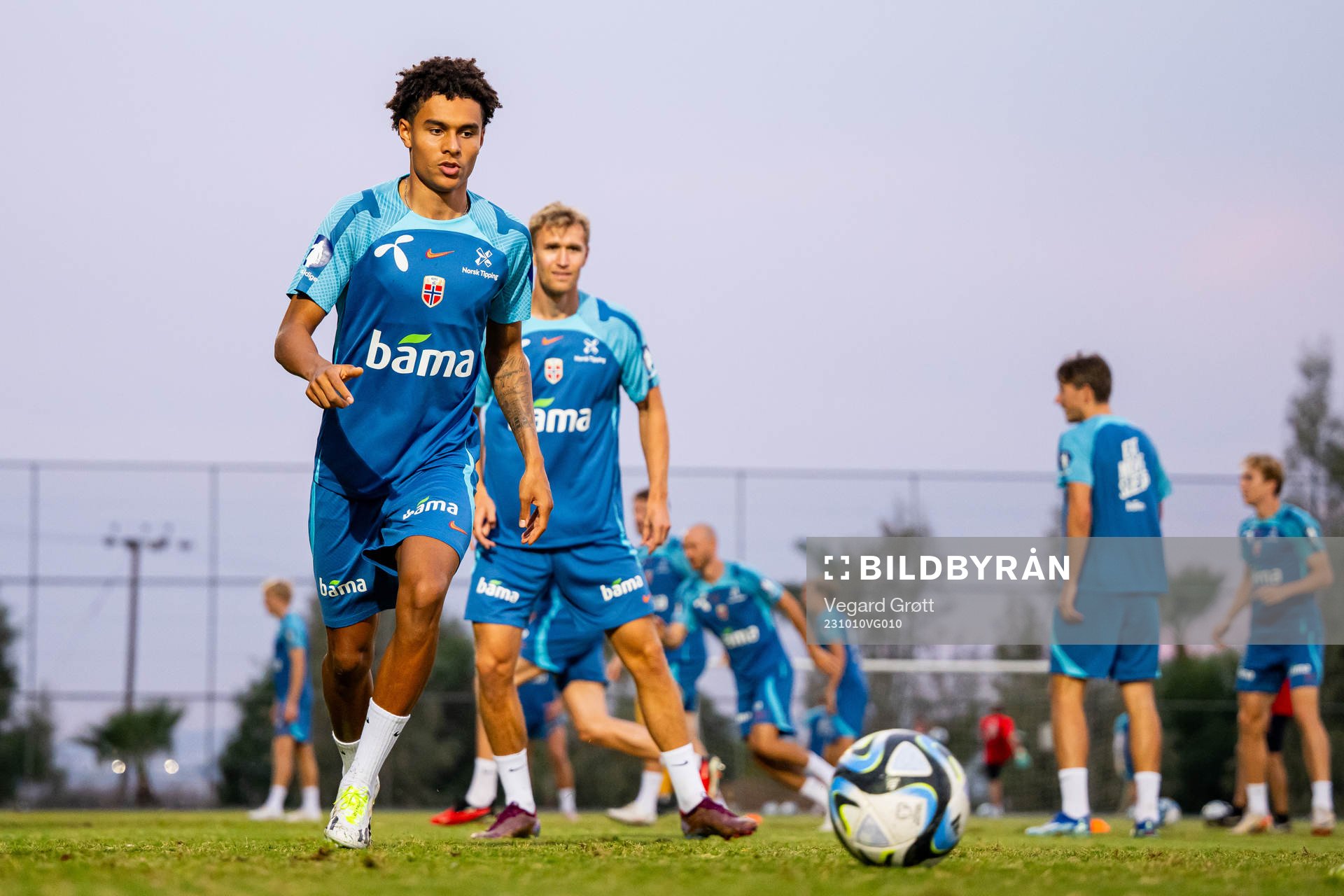 Antonio Nusa of the Norwegian national football team
