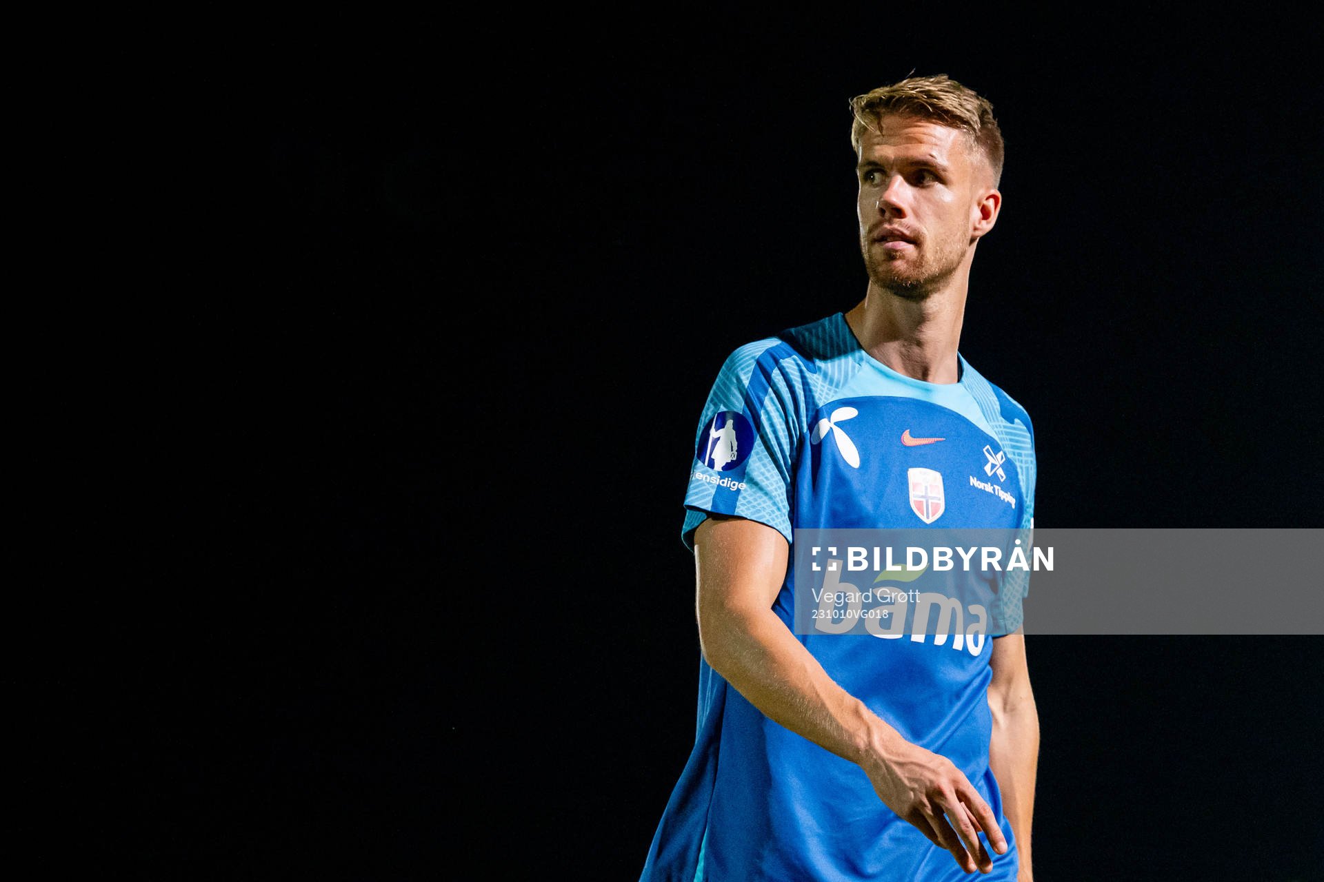 Kristoffer Ajer of the Norwegian national football team