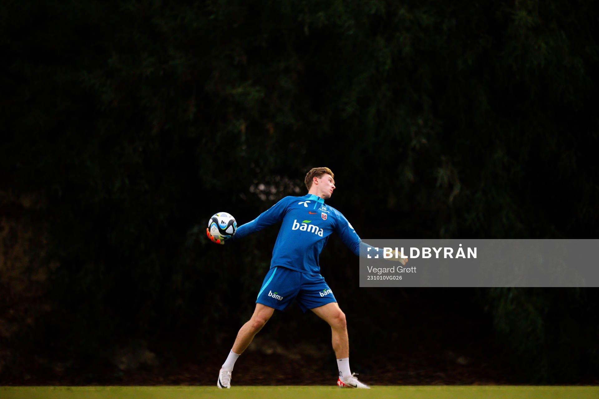 Goalkeeper Mathias Dyngeland of the Norwegian national