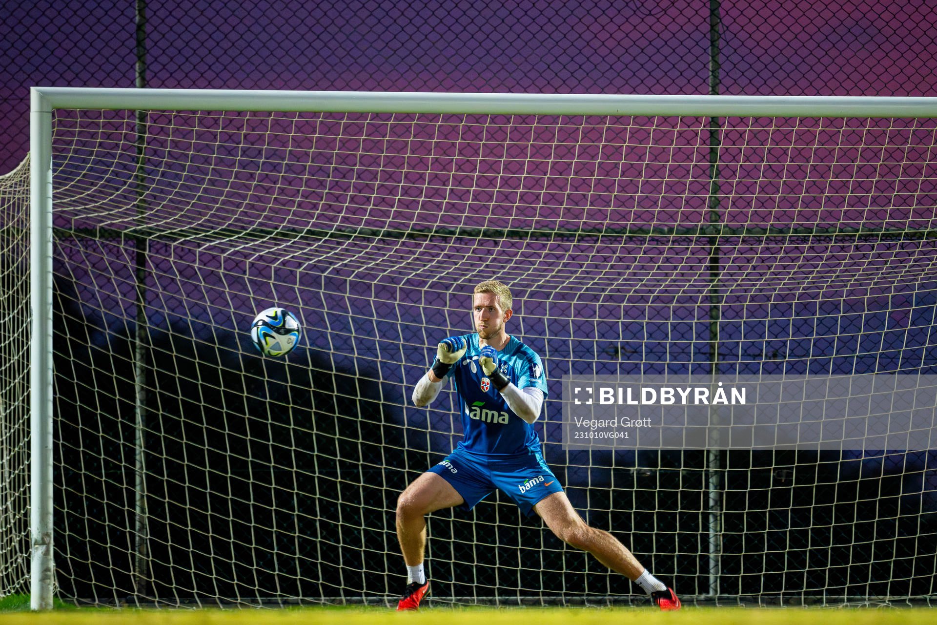 Goalkeeper Egil Selvik of the Norwegian national football