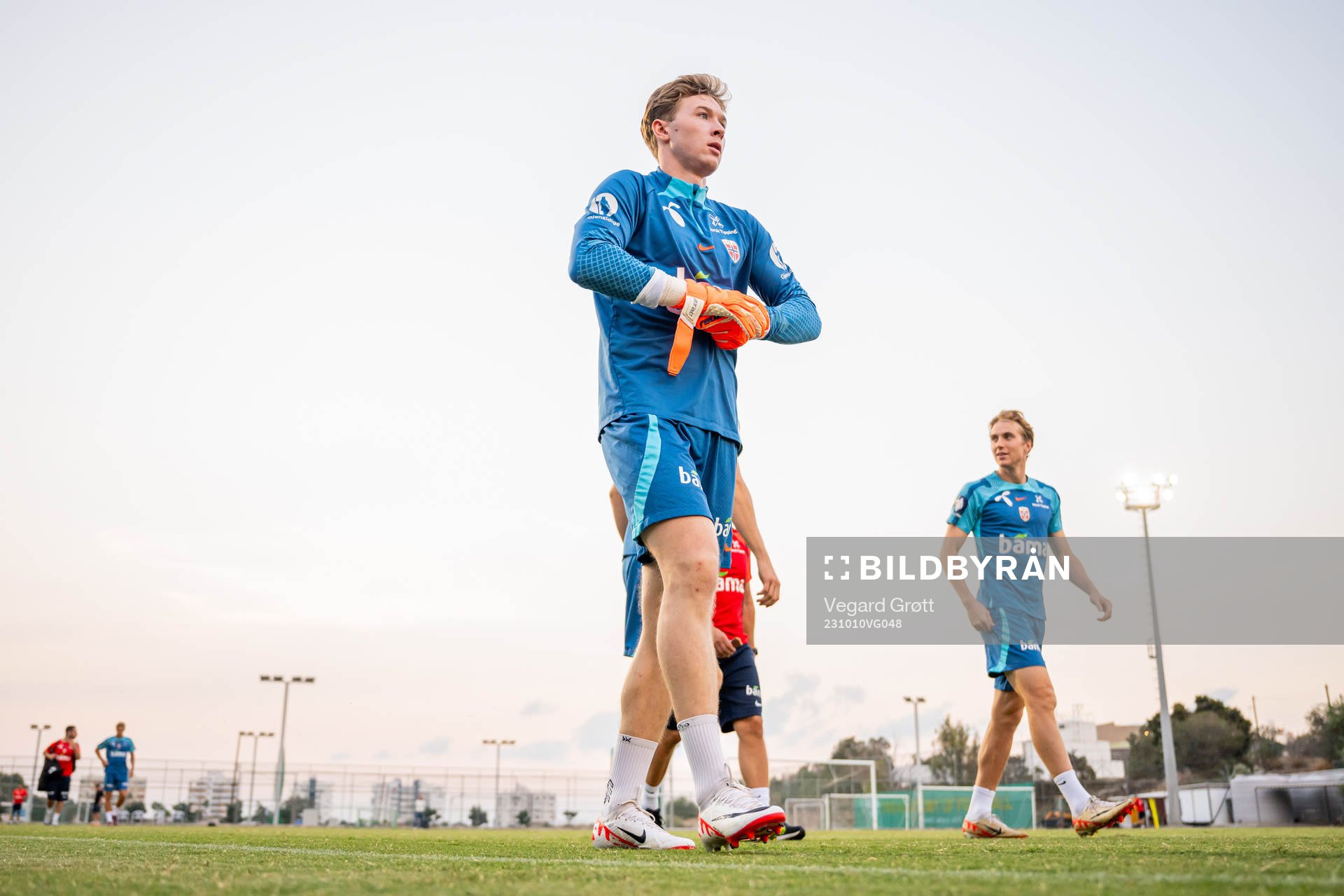Goalkeeper Mathias Dyngeland of the Norwegian national