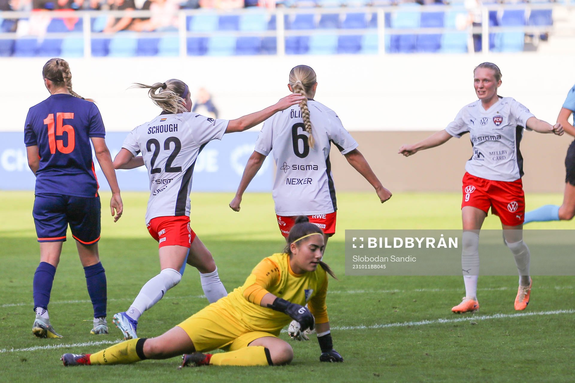 Ria Noora Minerva Öling of Rosengård celebrate with