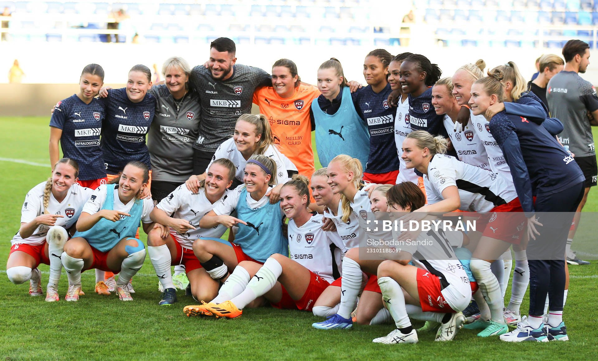 Players of Rosengård celebrate