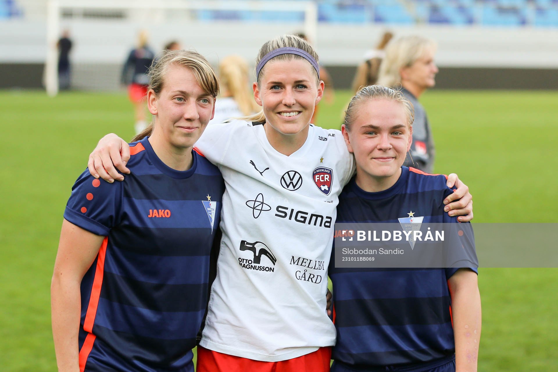 Olivia Schough of Rosengård with Alina Baka and Anastasija