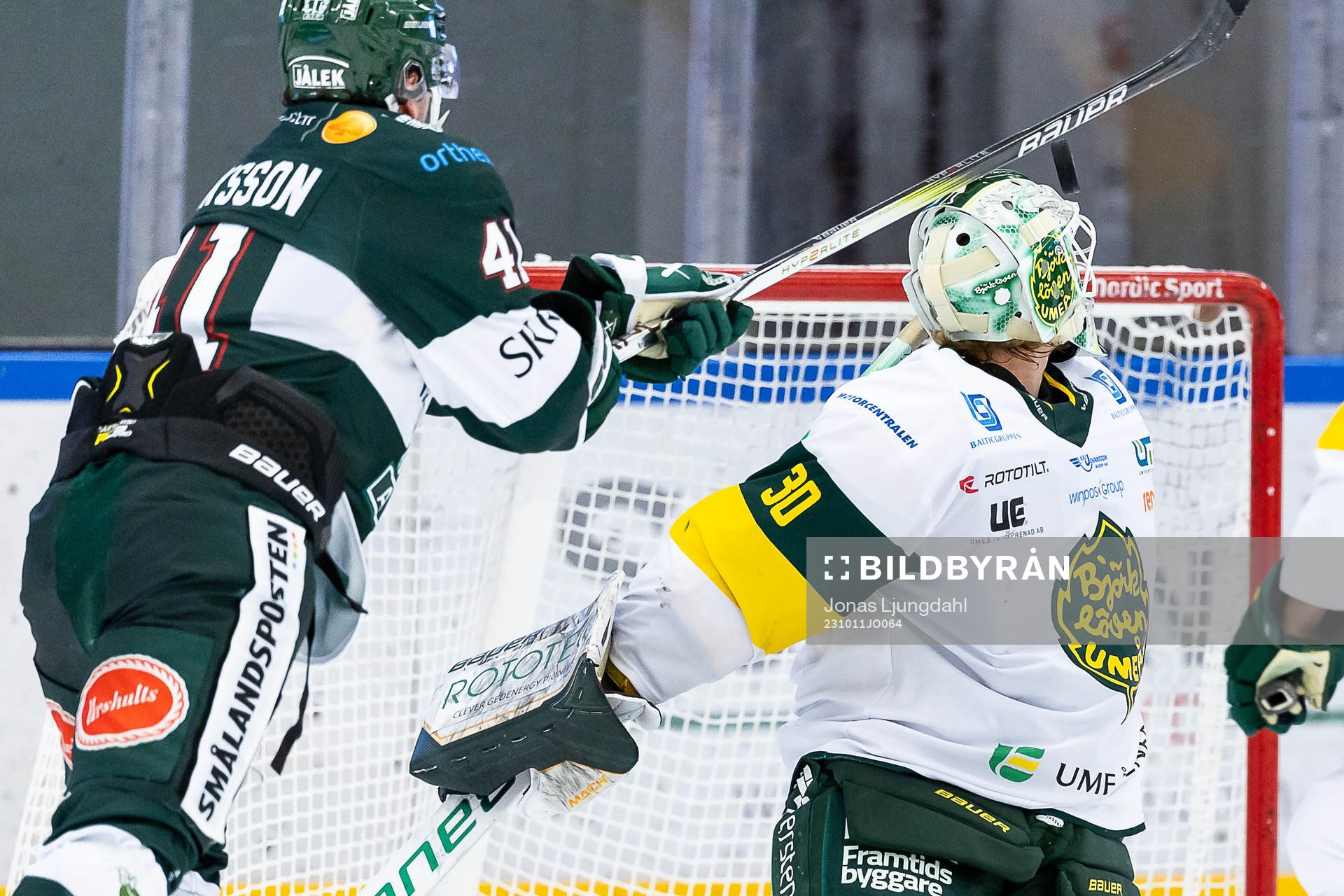Björklövens målvakt Joona Voutilainen när Tingsryds