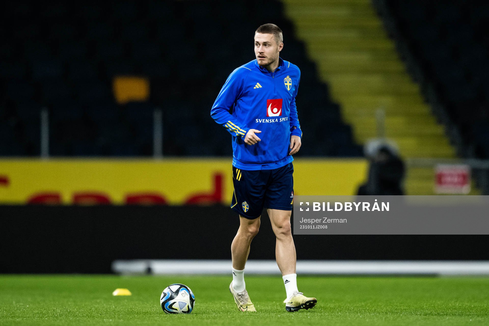 Mattias Svanberg of the Swedish national football team at a