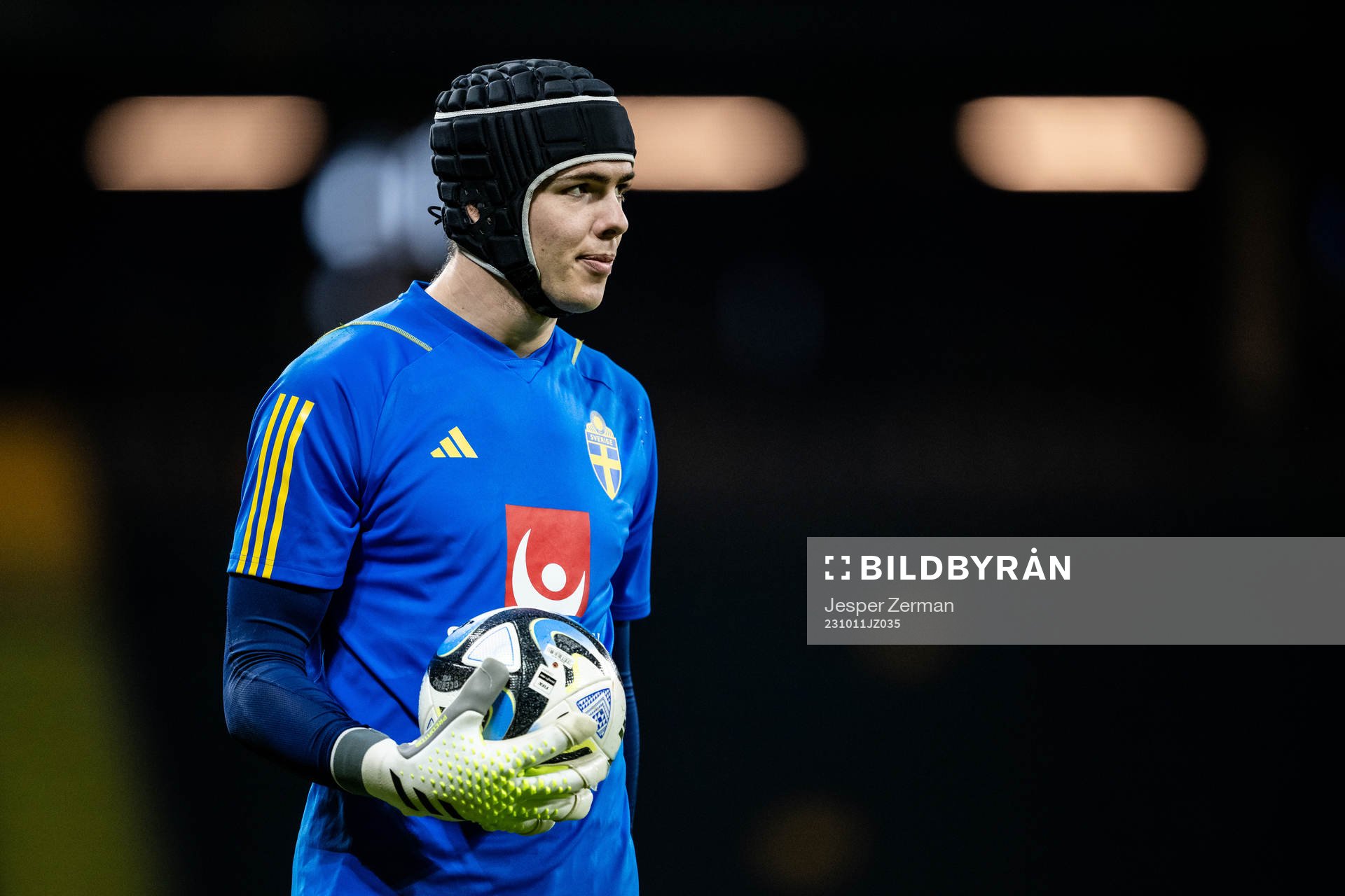 Goalkeeper Jacob Widell Zetterström of the Swedish