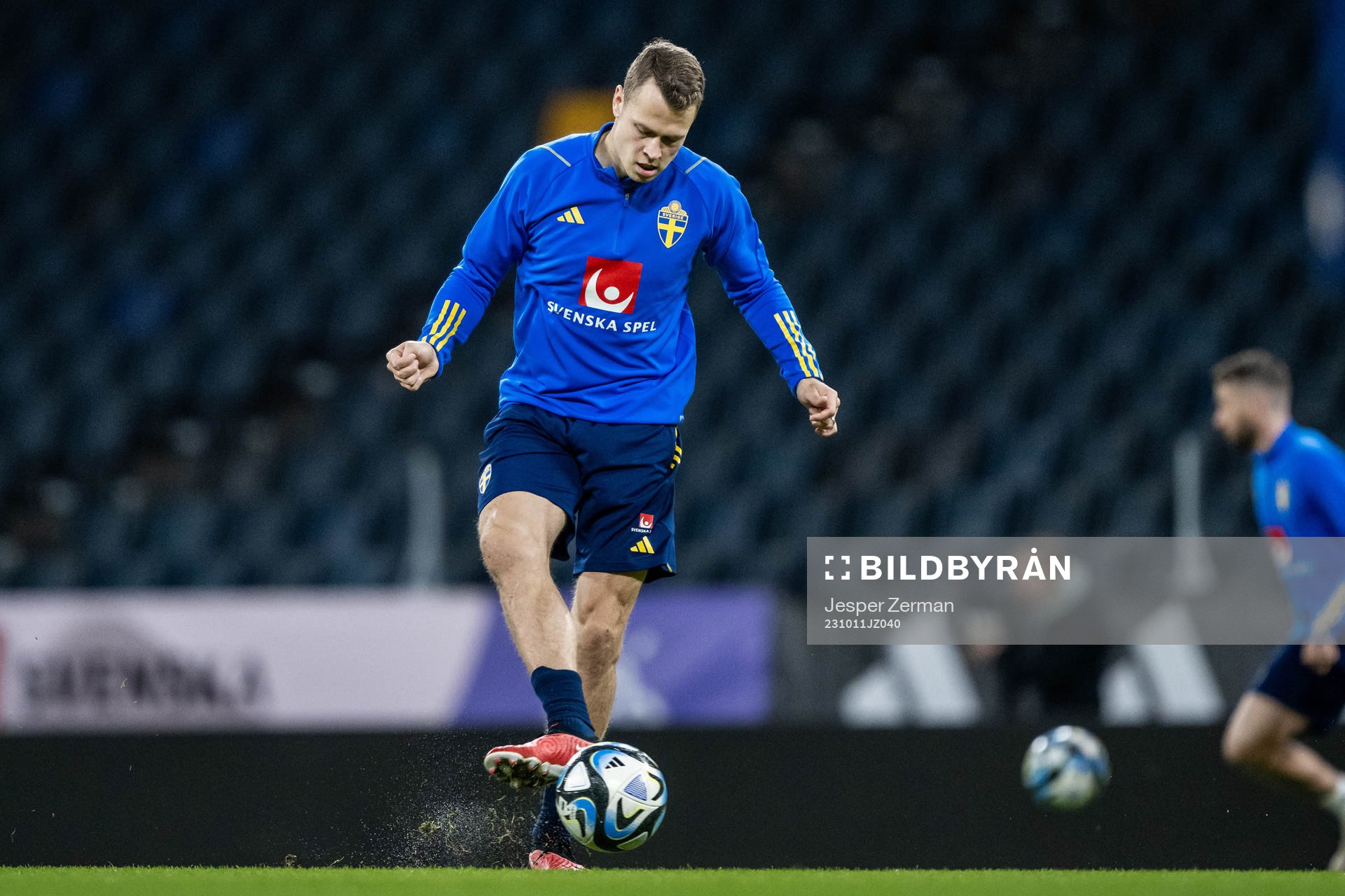 Viktor Claesson of the Swedish national football team at a