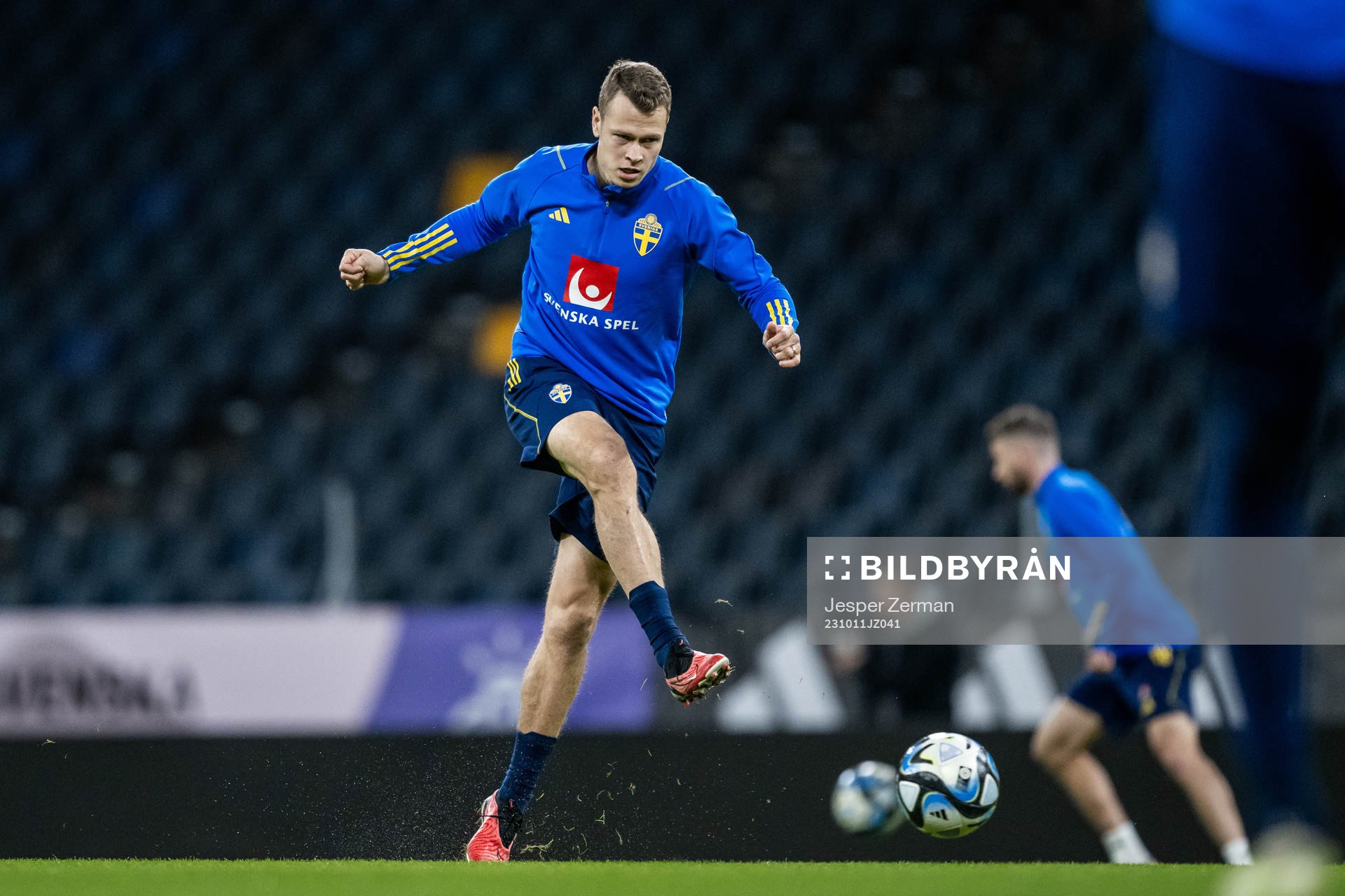 Viktor Claesson of the Swedish national football team at a