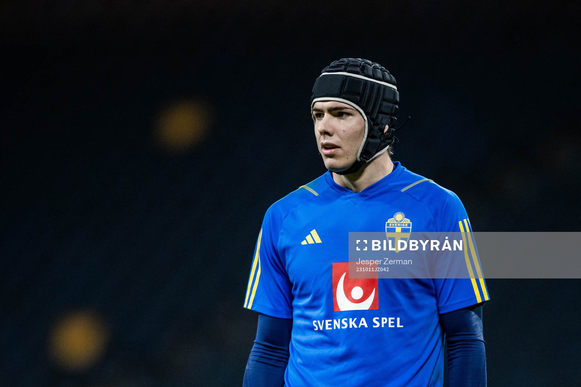 Goalkeeper Jacob Widell Zetterström of the Swedish
