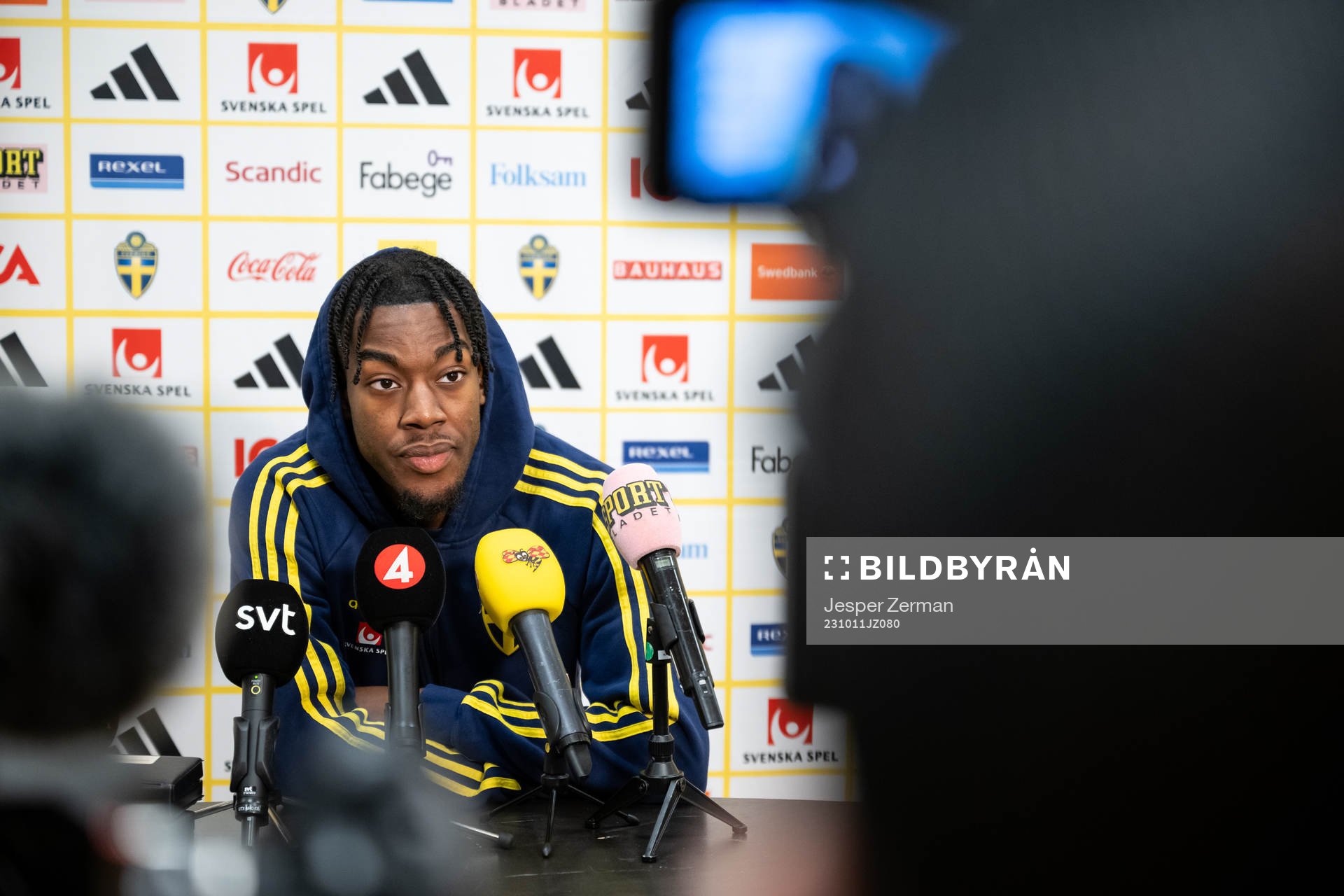Anthony Elanga of the Swedish national football team speaks