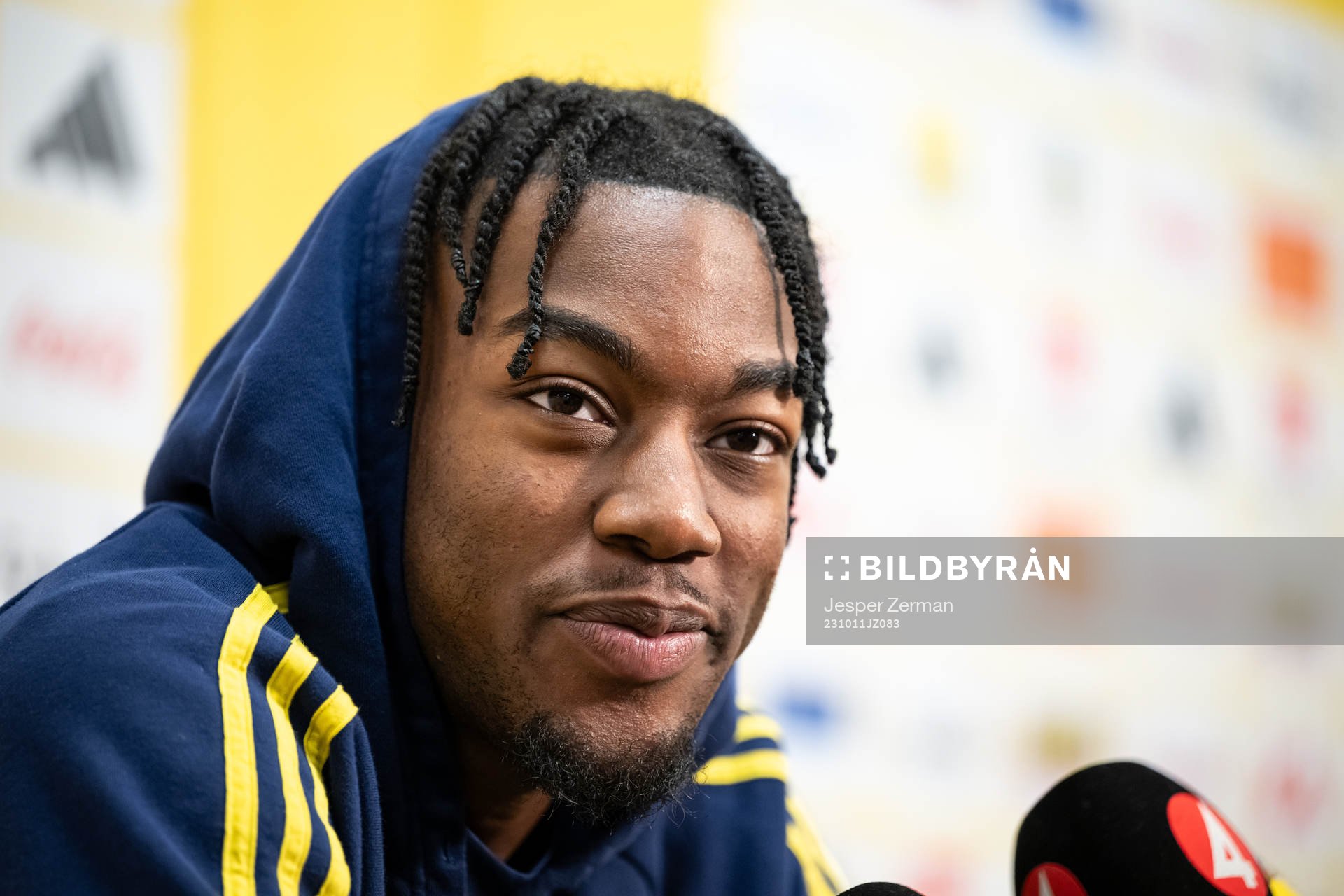 Anthony Elanga of the Swedish national football team speaks