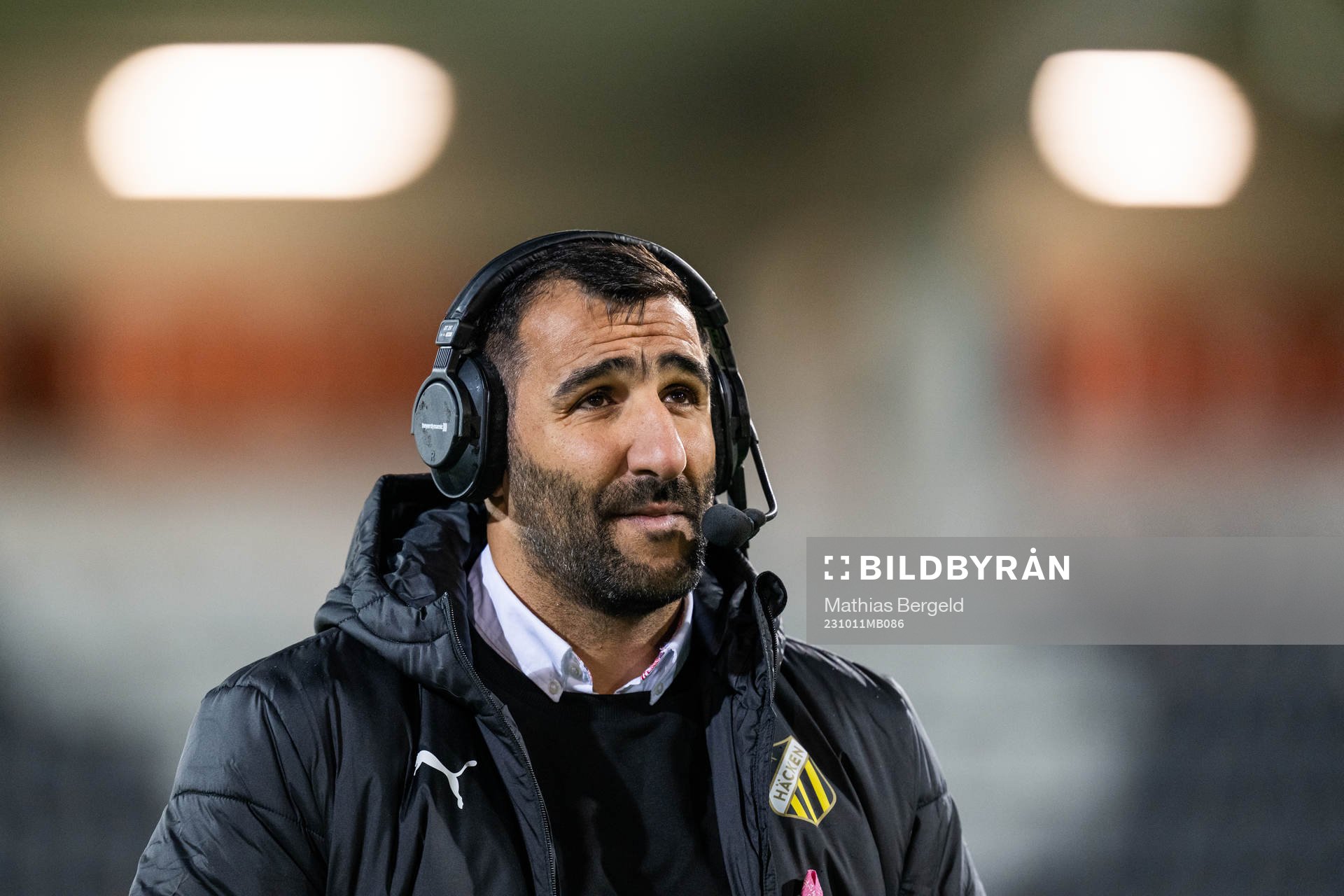 Head coach Mak Lind of Häcken is interviewed