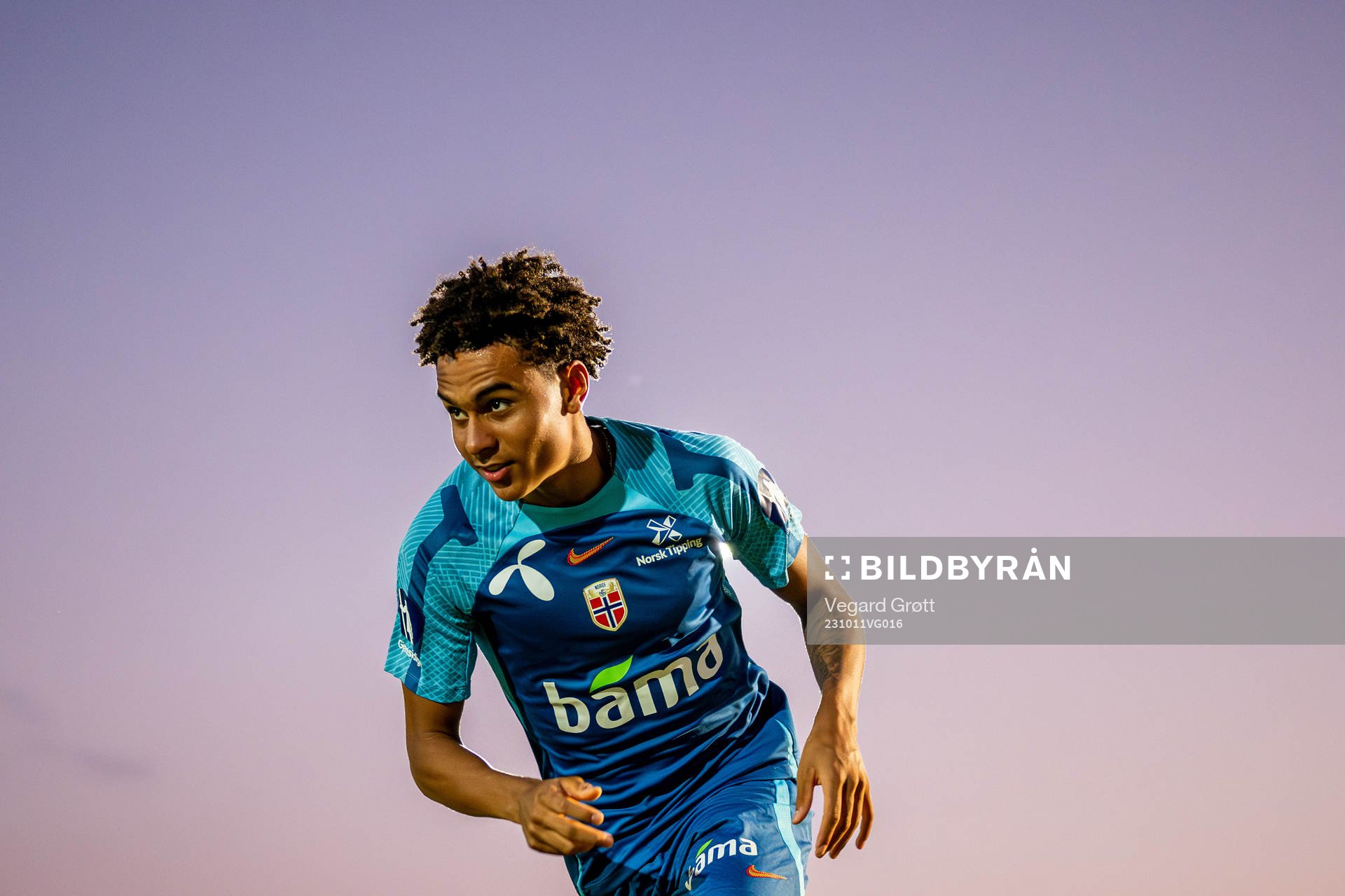 Antonio Nusa of the Norwegian national football team