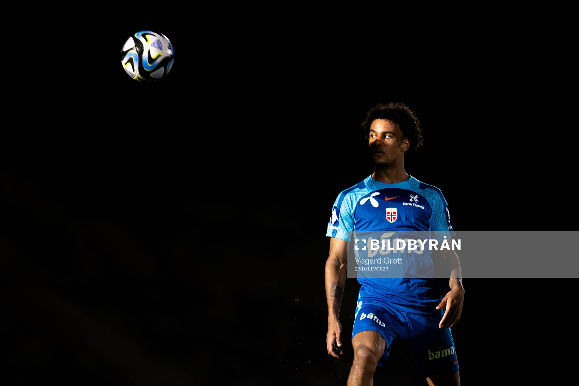 Oscar Bobb of the Norwegian national football team