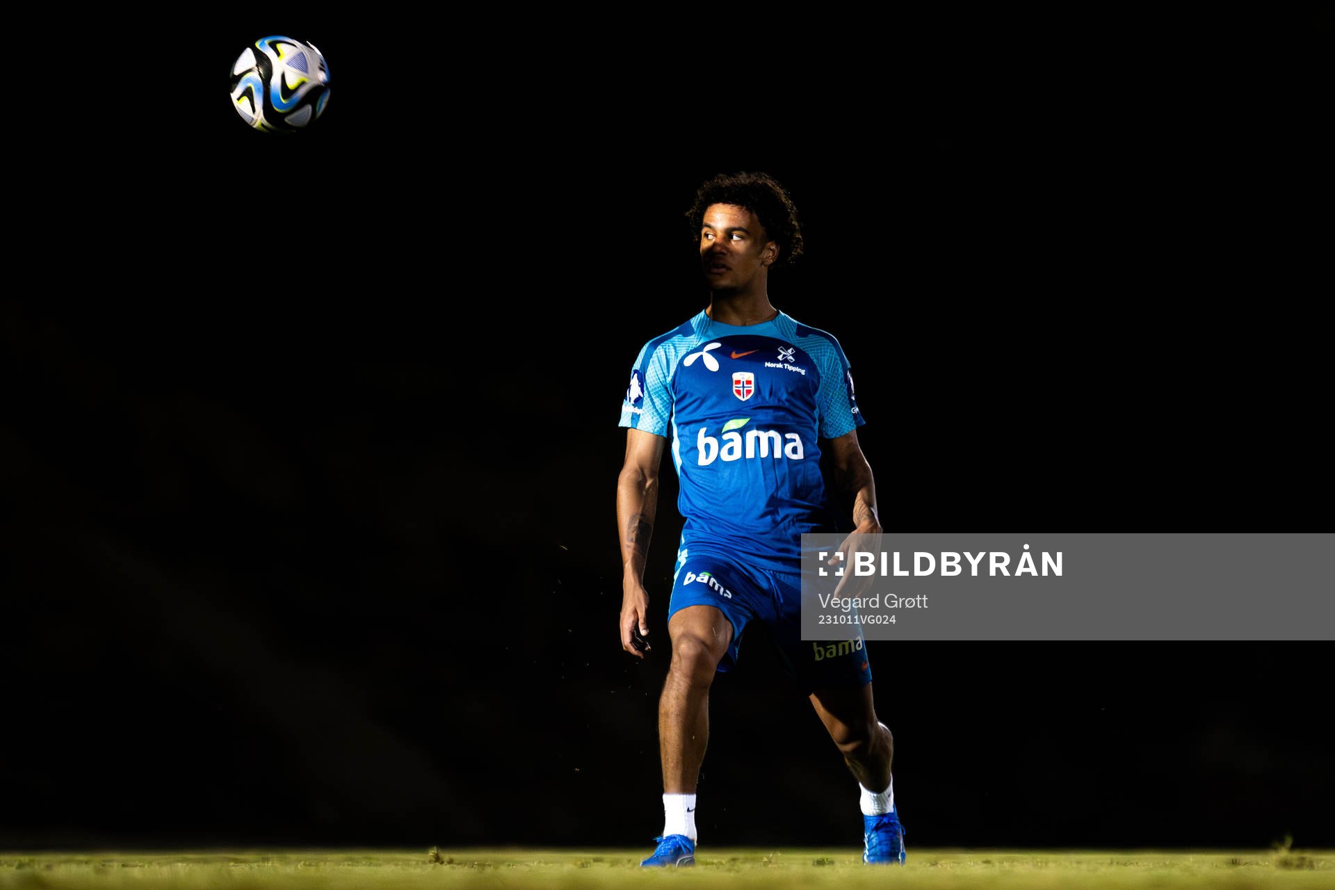 Oscar Bobb of the Norwegian national football team