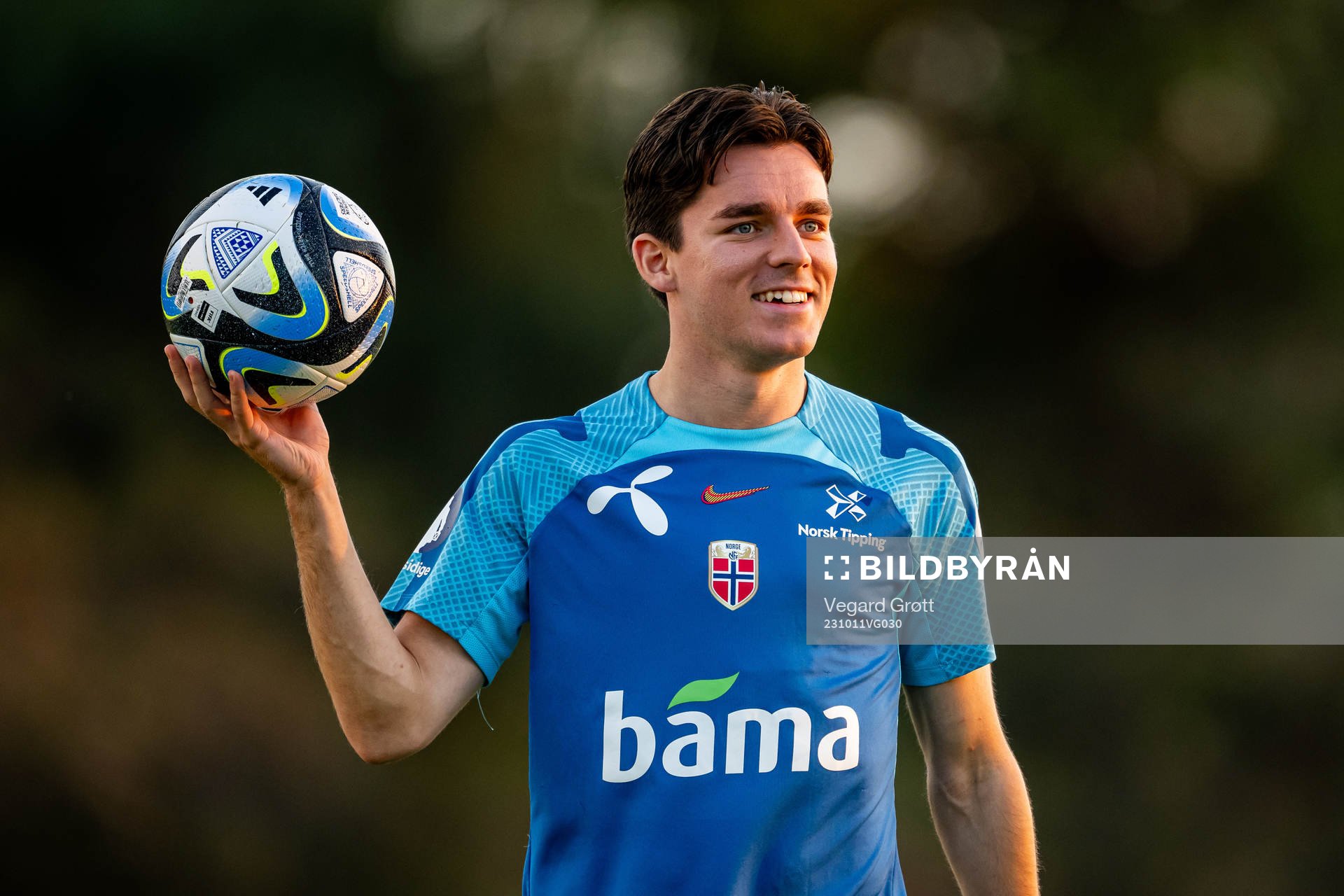 Hugo Vetlesen of the Norwegian national football team
