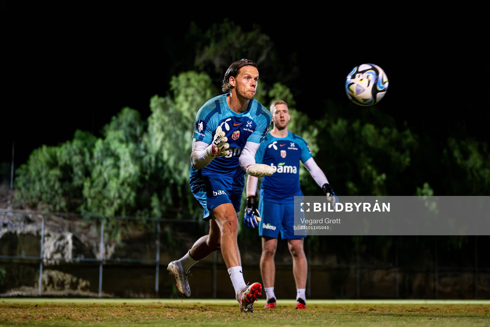 Goalkeeper Ørjan Håskjold Nyland and goalkeeper Egil