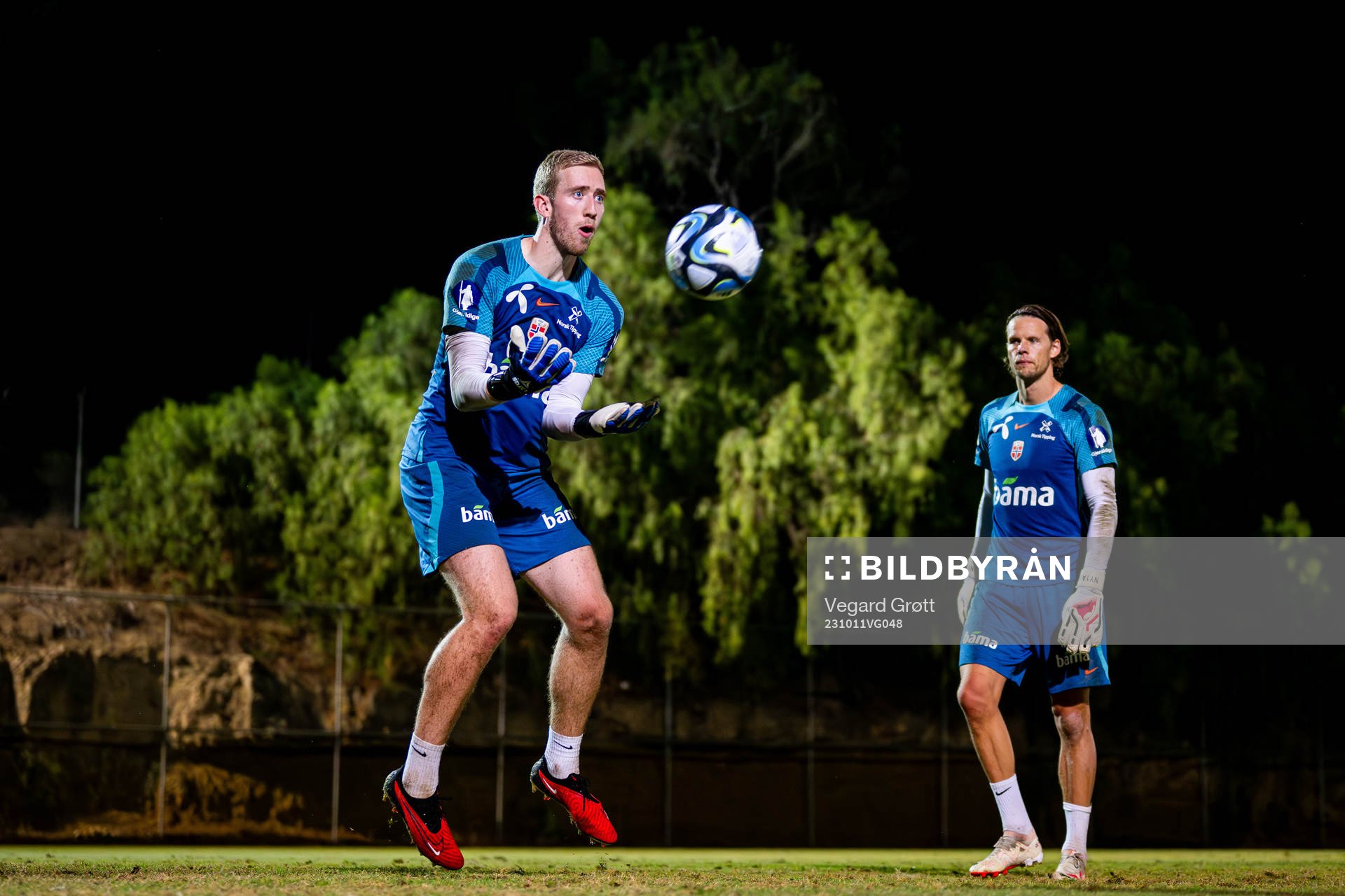 Goalkeeper Egil Selvik and goalkeeper Ørjan Håskjold