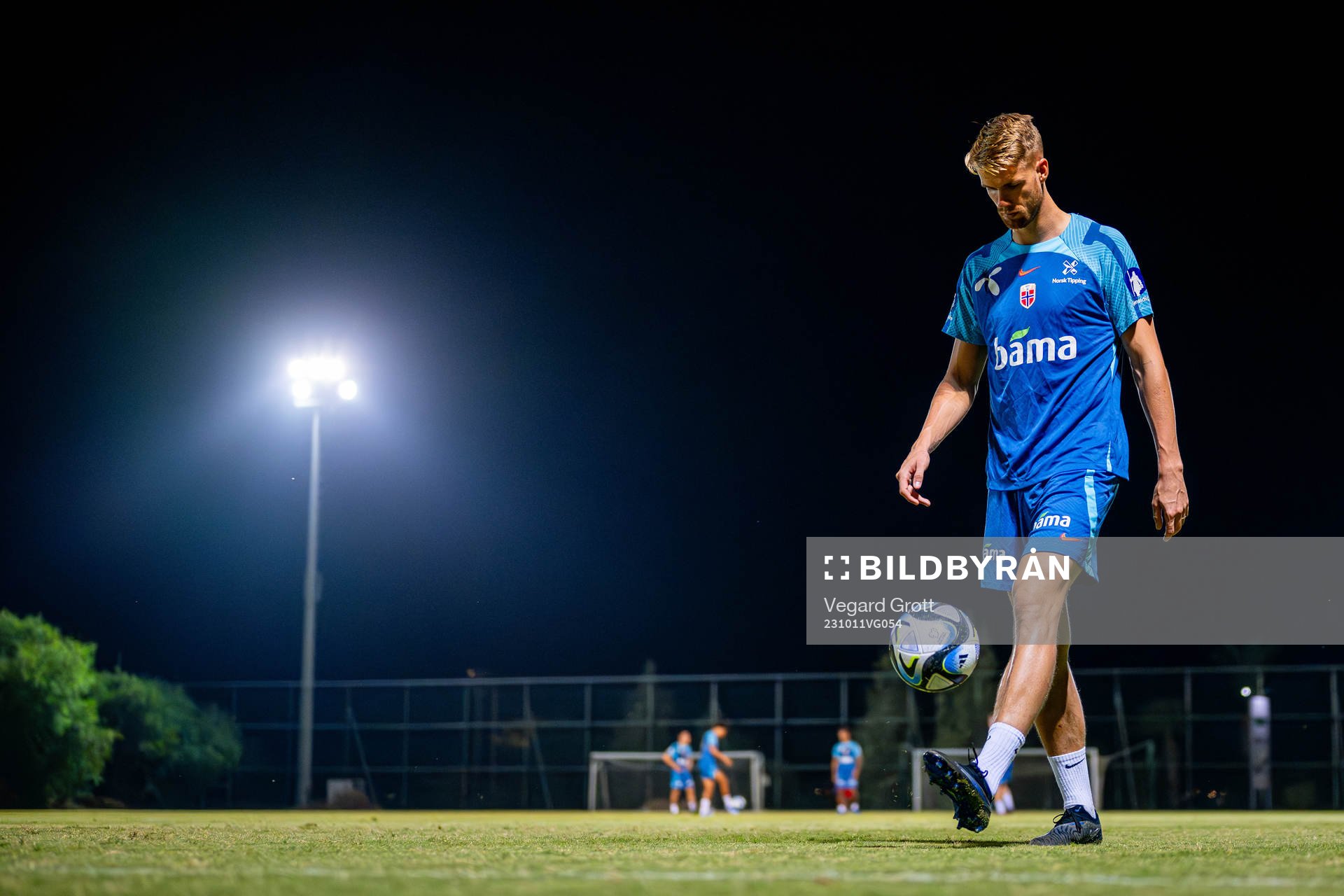 Kristoffer Ajer of the Norwegian national football team