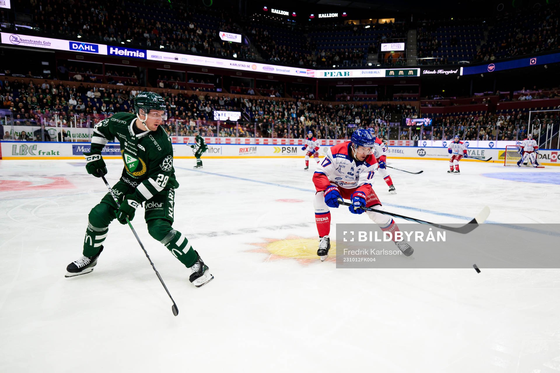 Färjestads Mattias Göransson och Oskarshamns Jonas