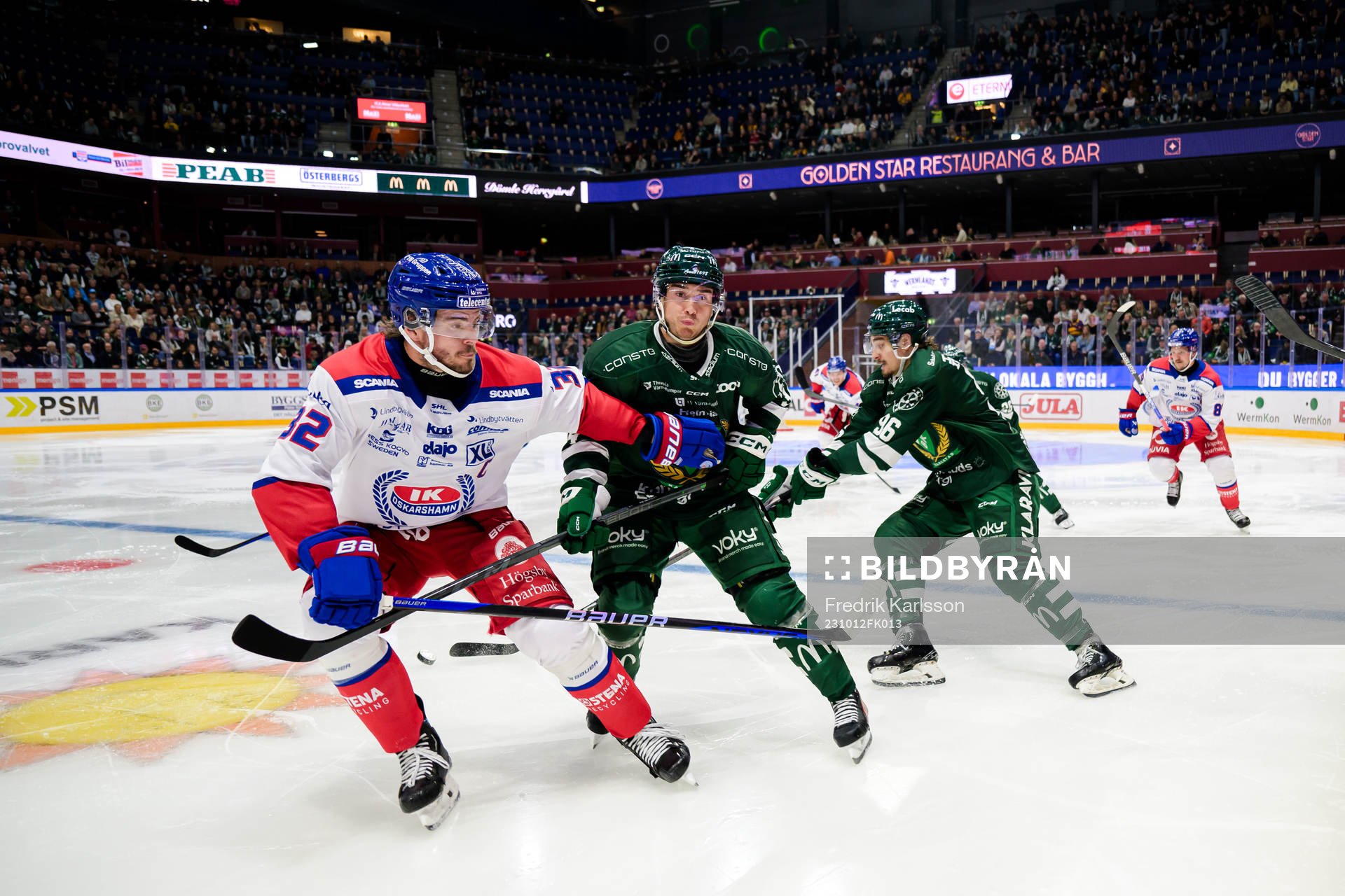 Oskarshamns Oscar Engsund och Färjestads Michael Lindqvist