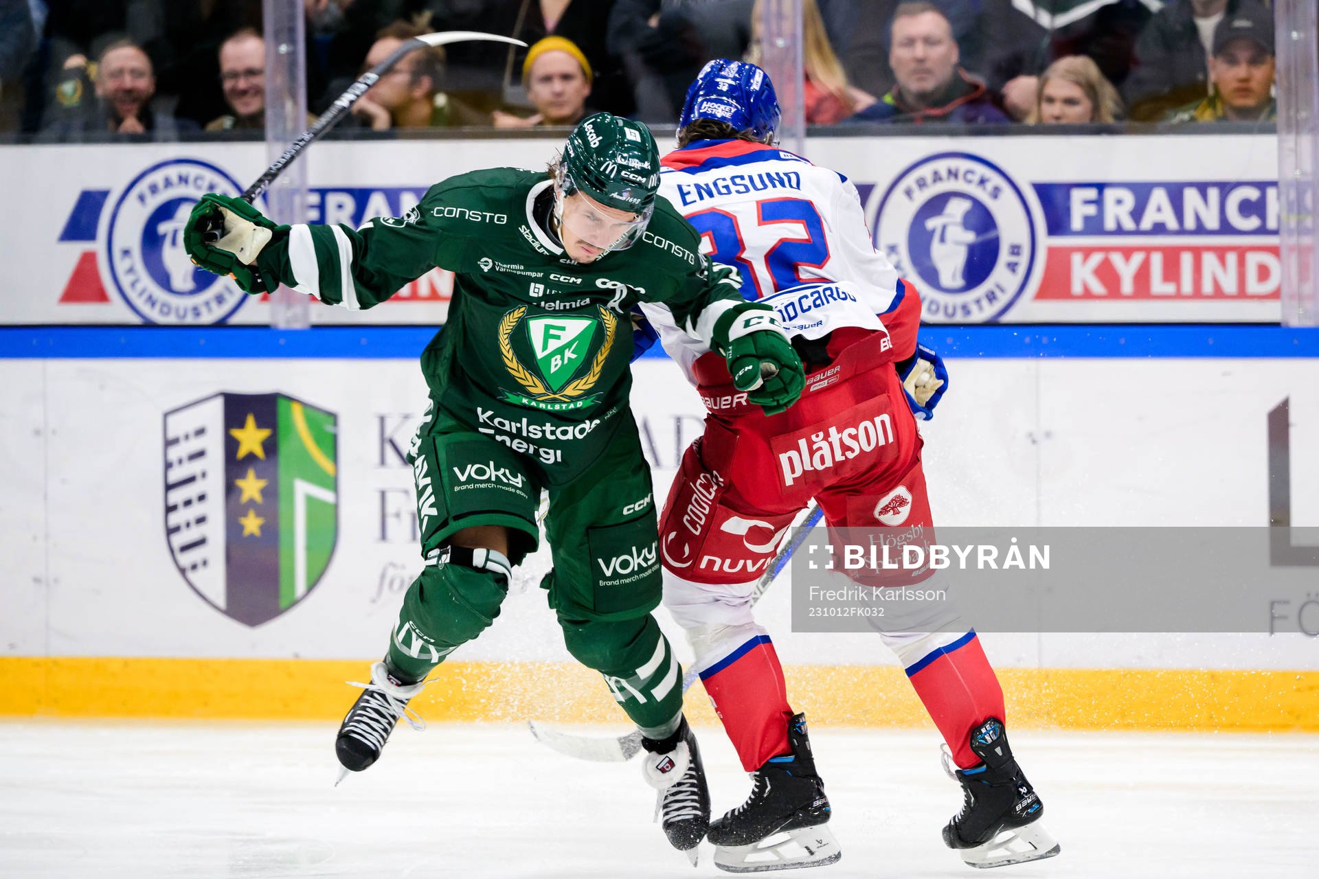 Färjestads Joakim Nygård och Oskarshamns Oscar Engsund