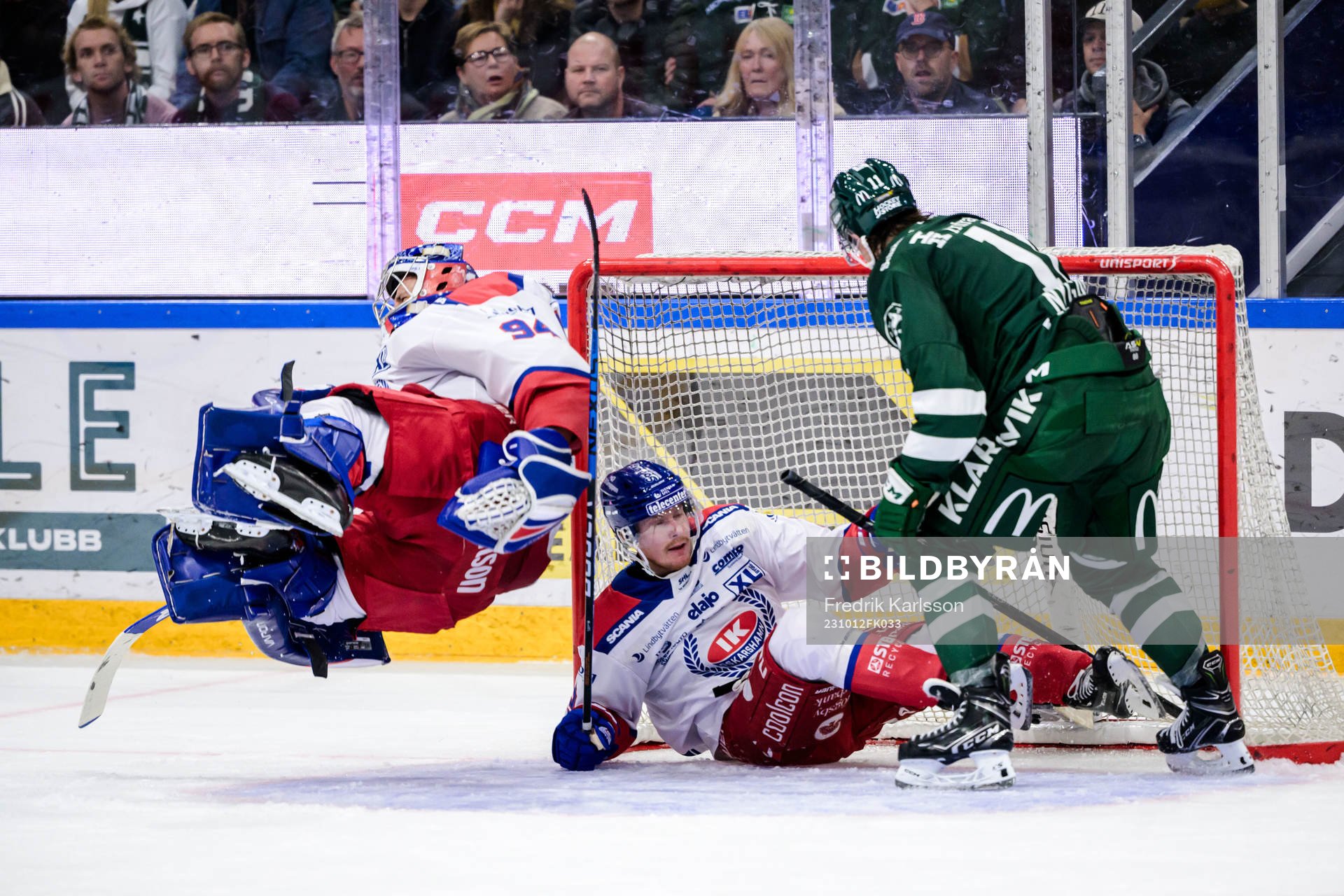 Oskarshamns Marek Langhamer och Niclas Burström mot