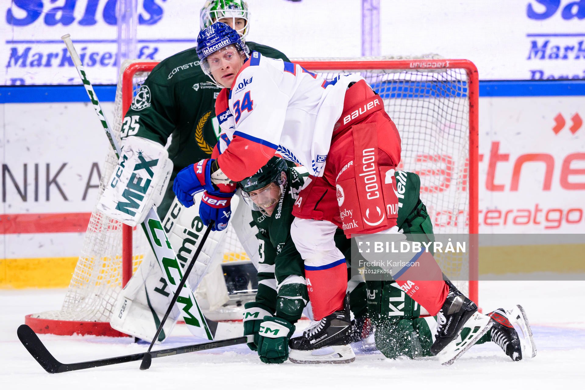 Oskarshamns Olli Palola och Färjestads Joel Kellman