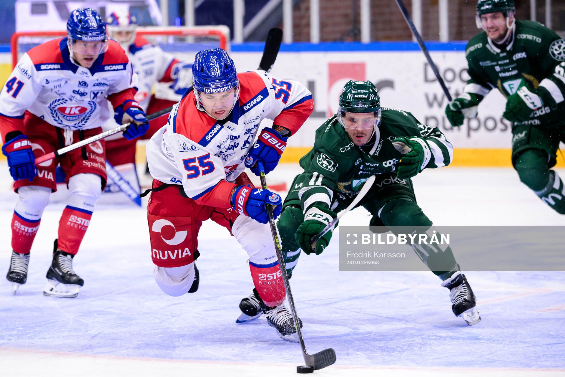 Oskarshamns David Quenneville och Färjestads Joakim Nygård