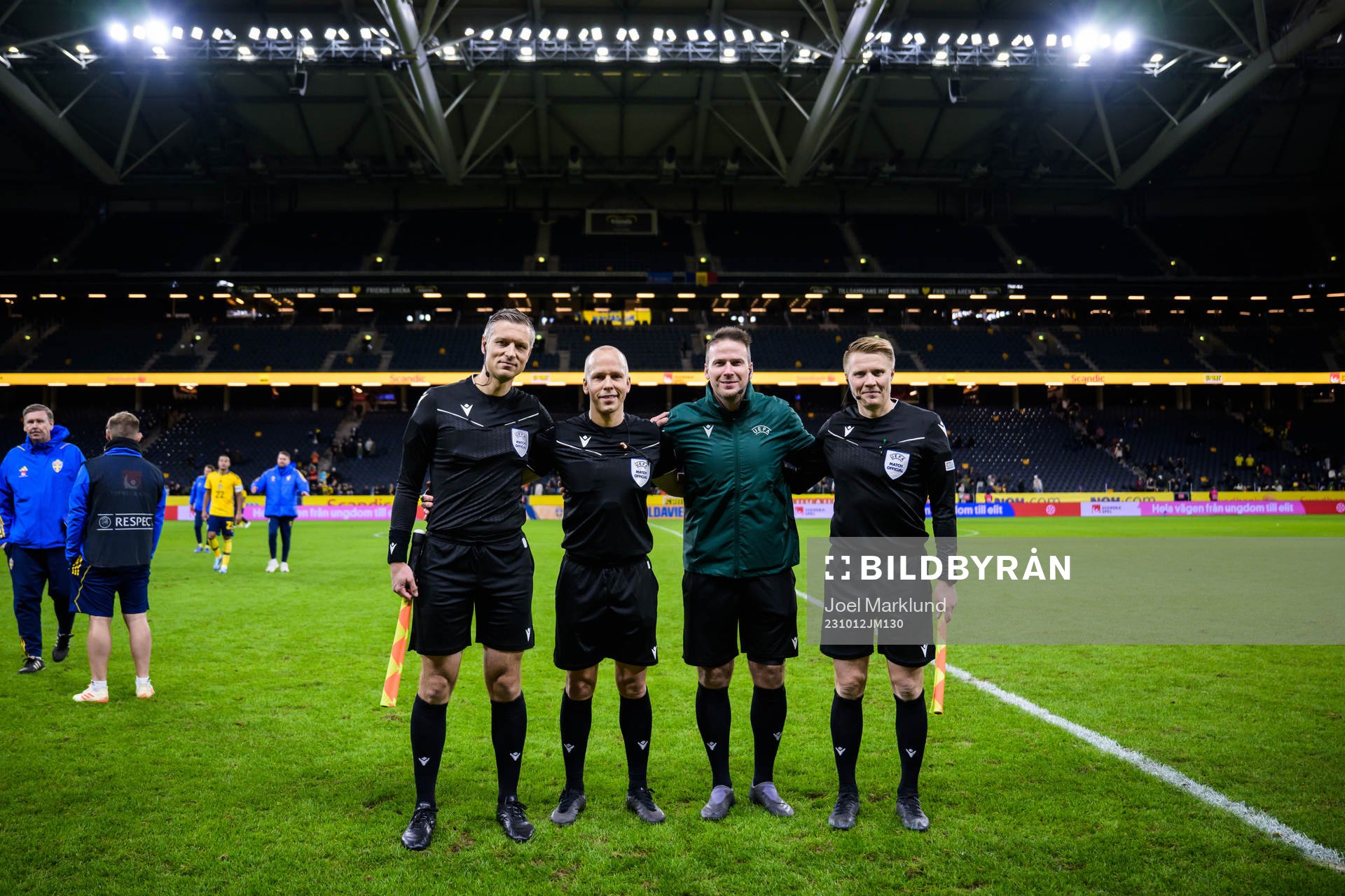 Assistant referee Jukka Honkanen, referee Antti Munukka,