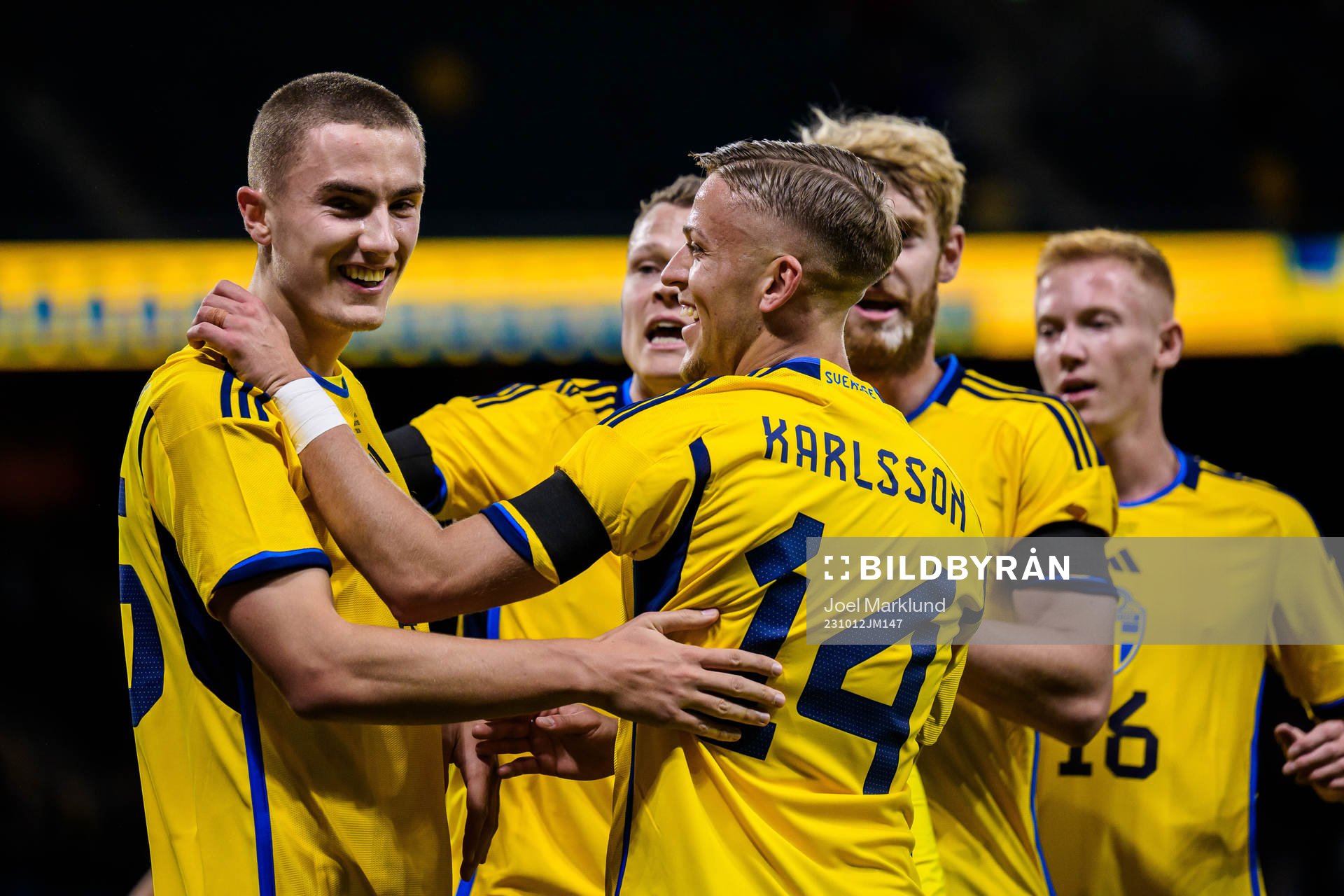 Gustaf Lagerbielke and Jesper Karlsson of Sweden celebrate