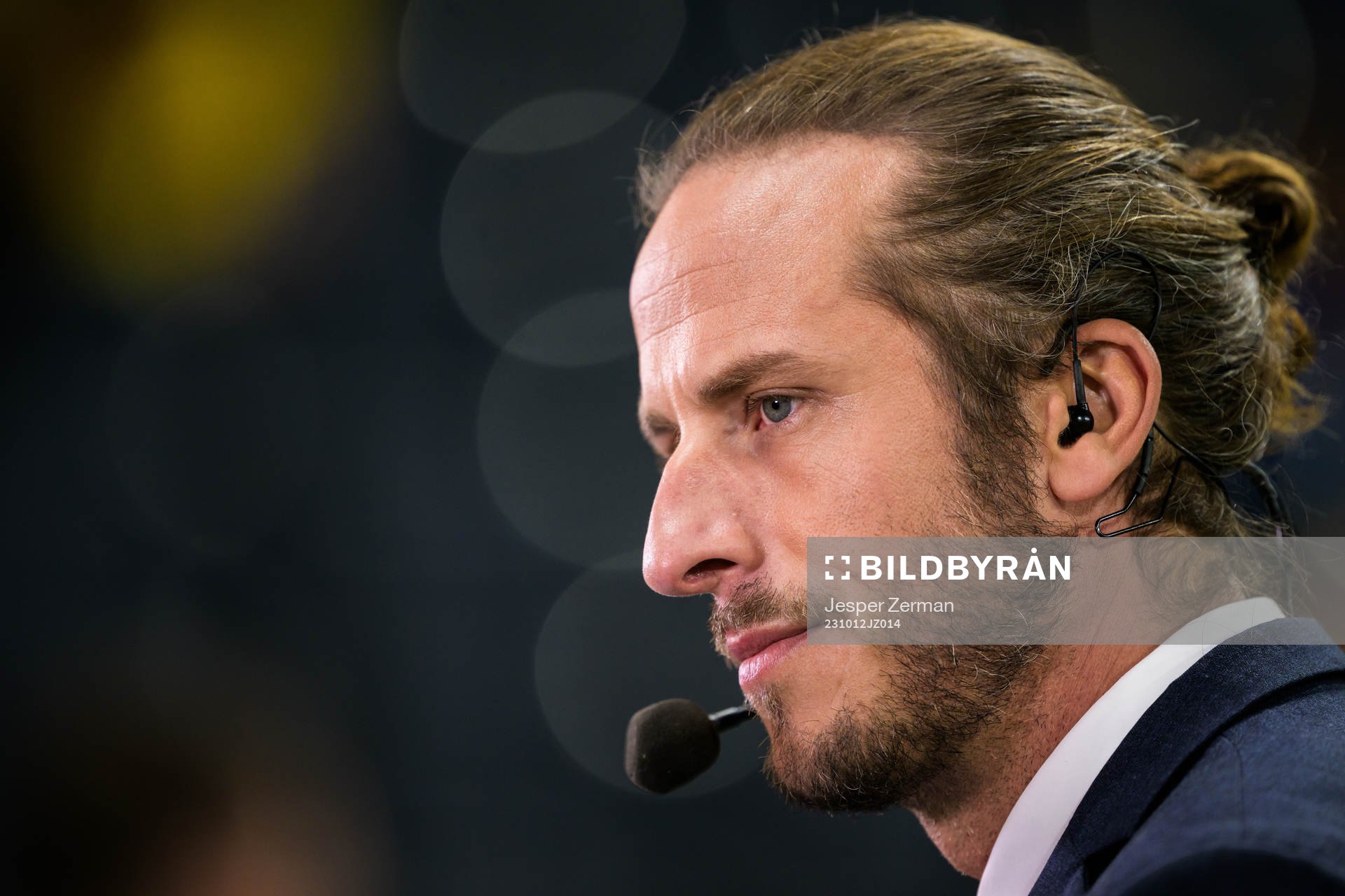 Jonas Olsson ahead the international friendly football