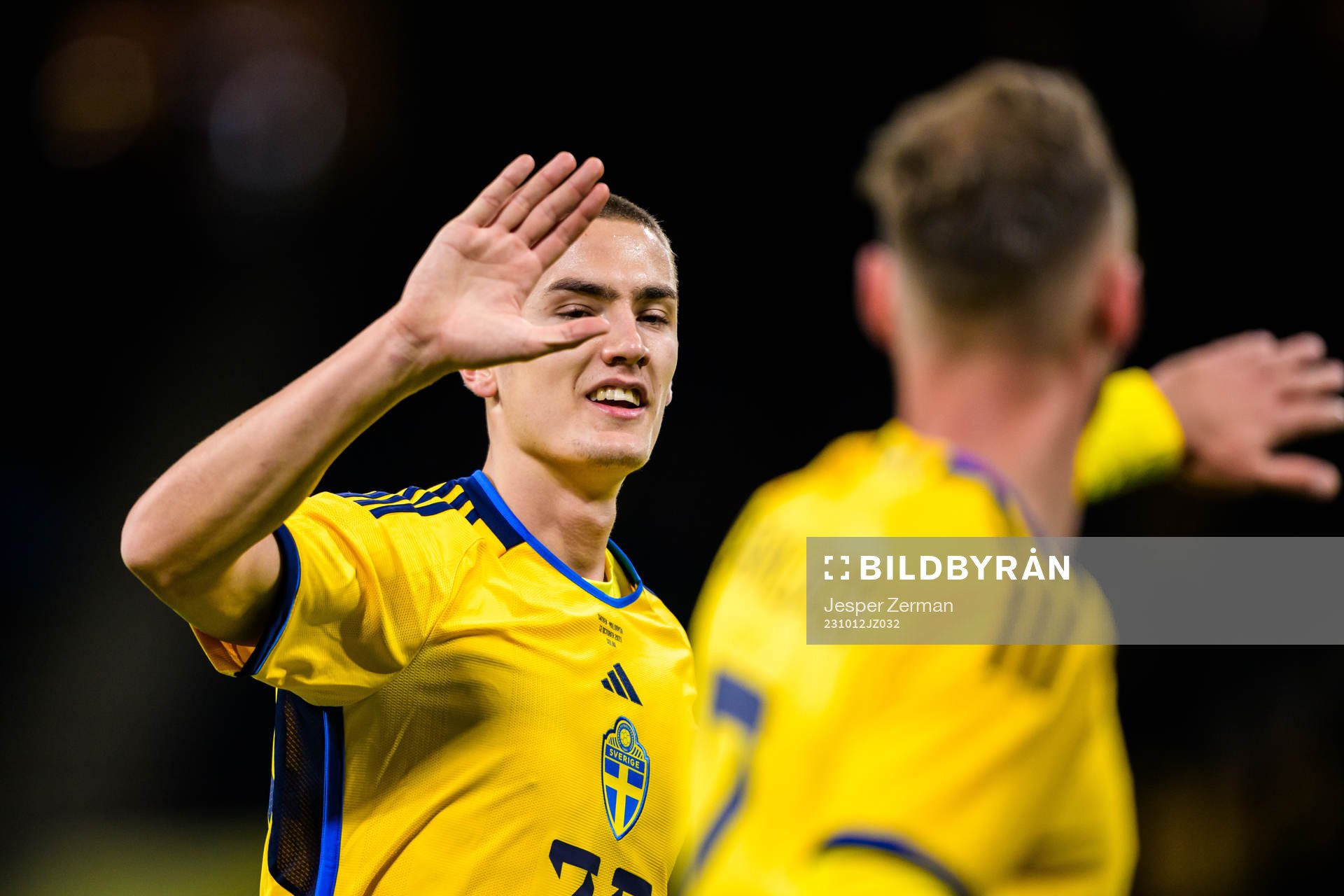 Gustaf Lagerbielke and Jesper Karlsson of Sweden celebrating