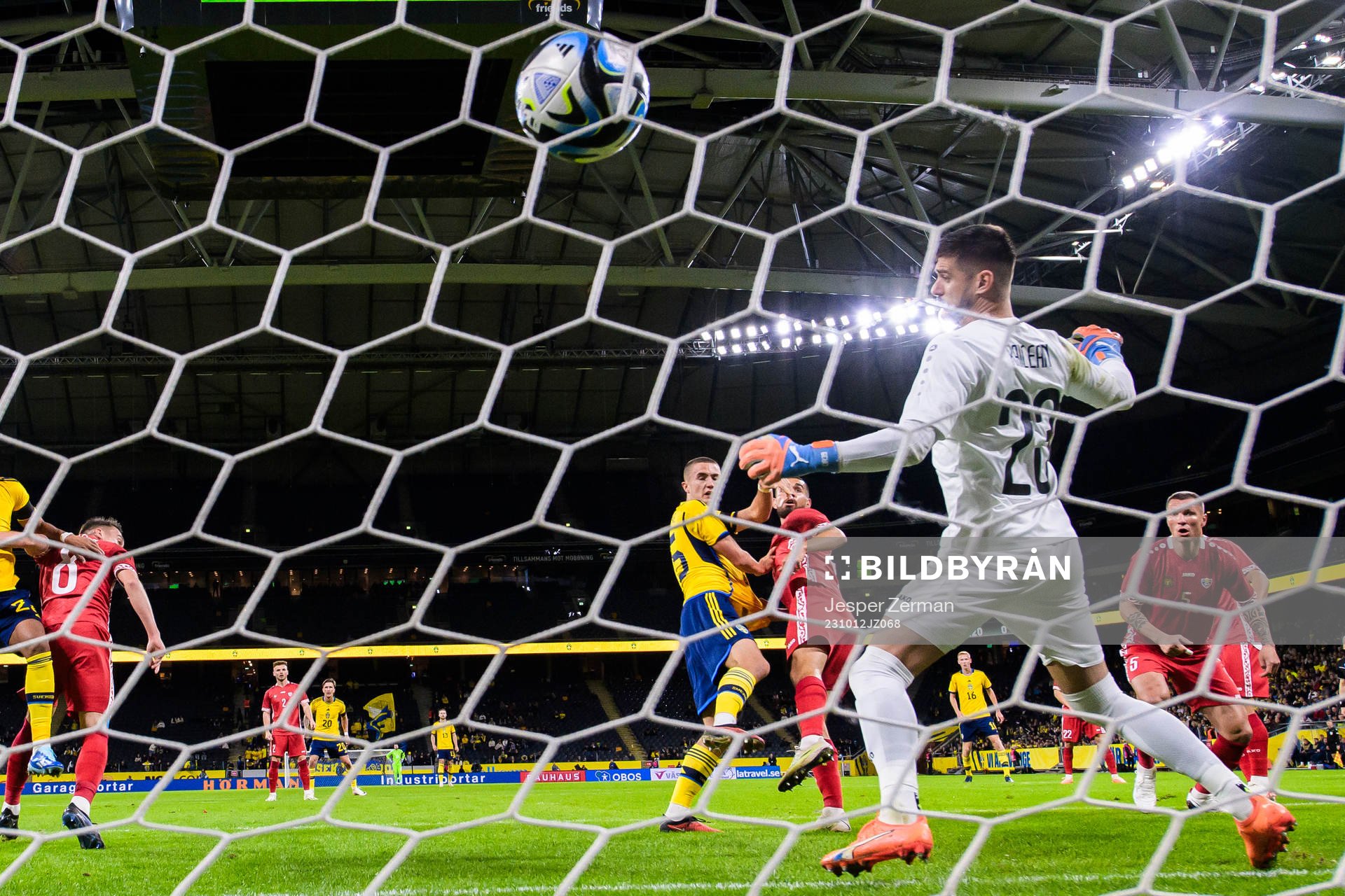 Gustaf Lagerbielke of Sweden scores 2-0