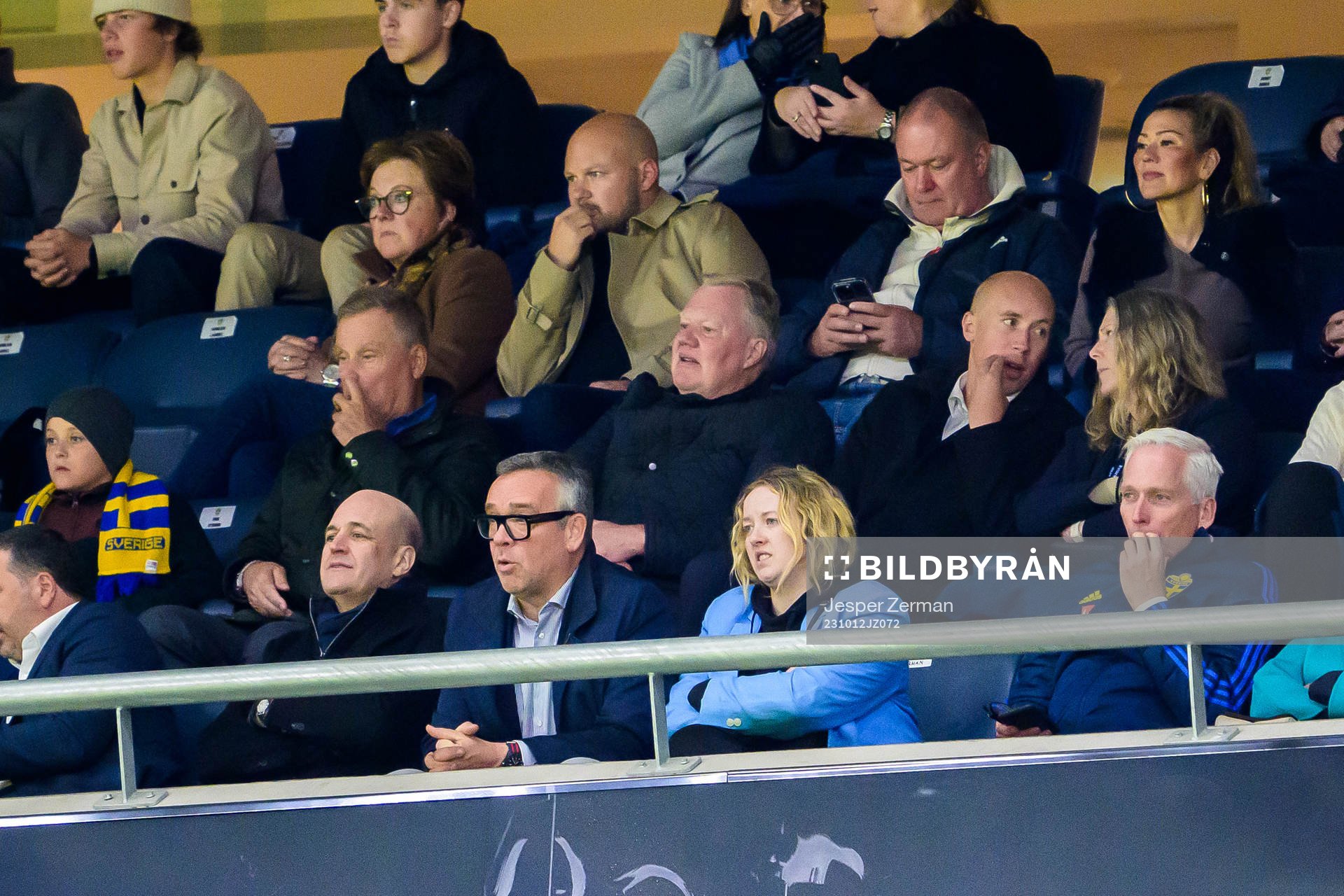 Karl-Erik Nilsson, vice president of UEFA, in the stands