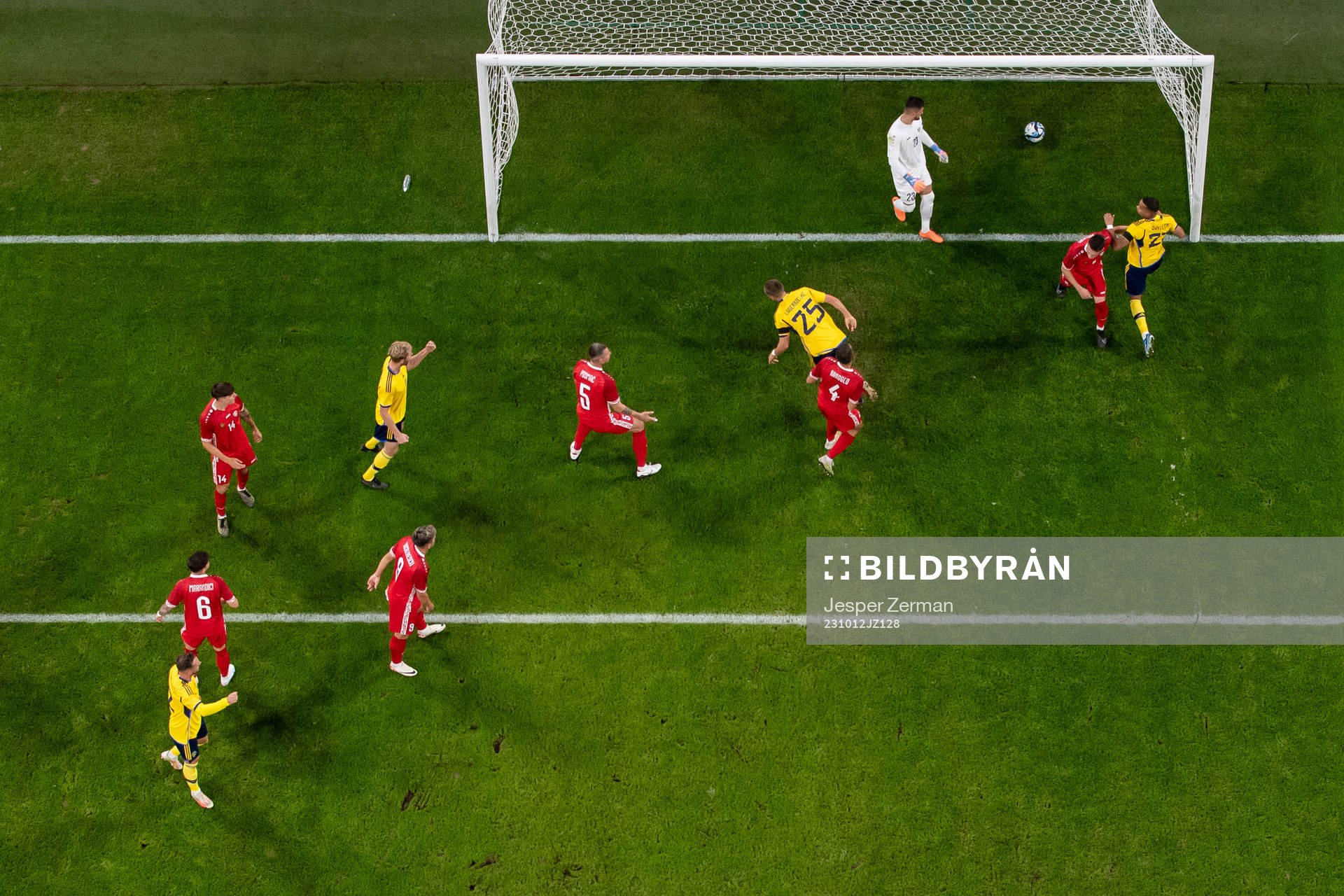 Gustaf Lagerbielke of Sweden scores 2-0