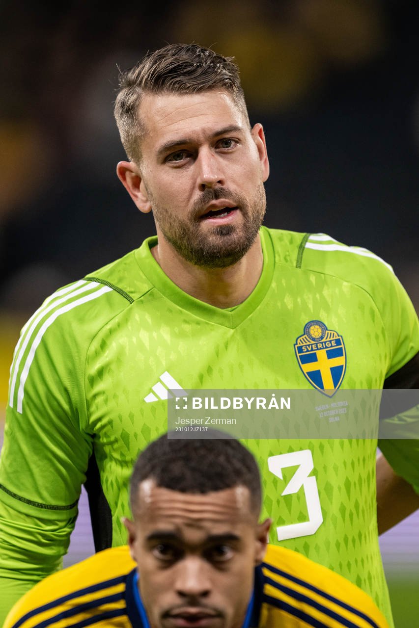 goalkeeper Kristoffer Nordfeldt of Sweden