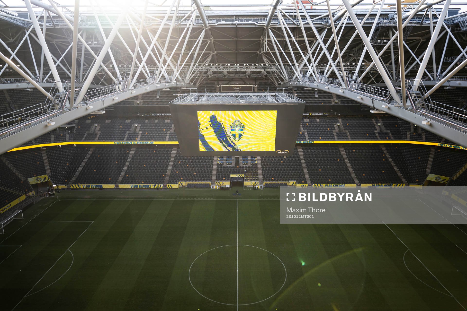 General interior view over Friends Arena