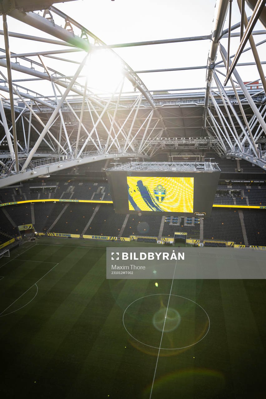 General interior view over Friends Arena