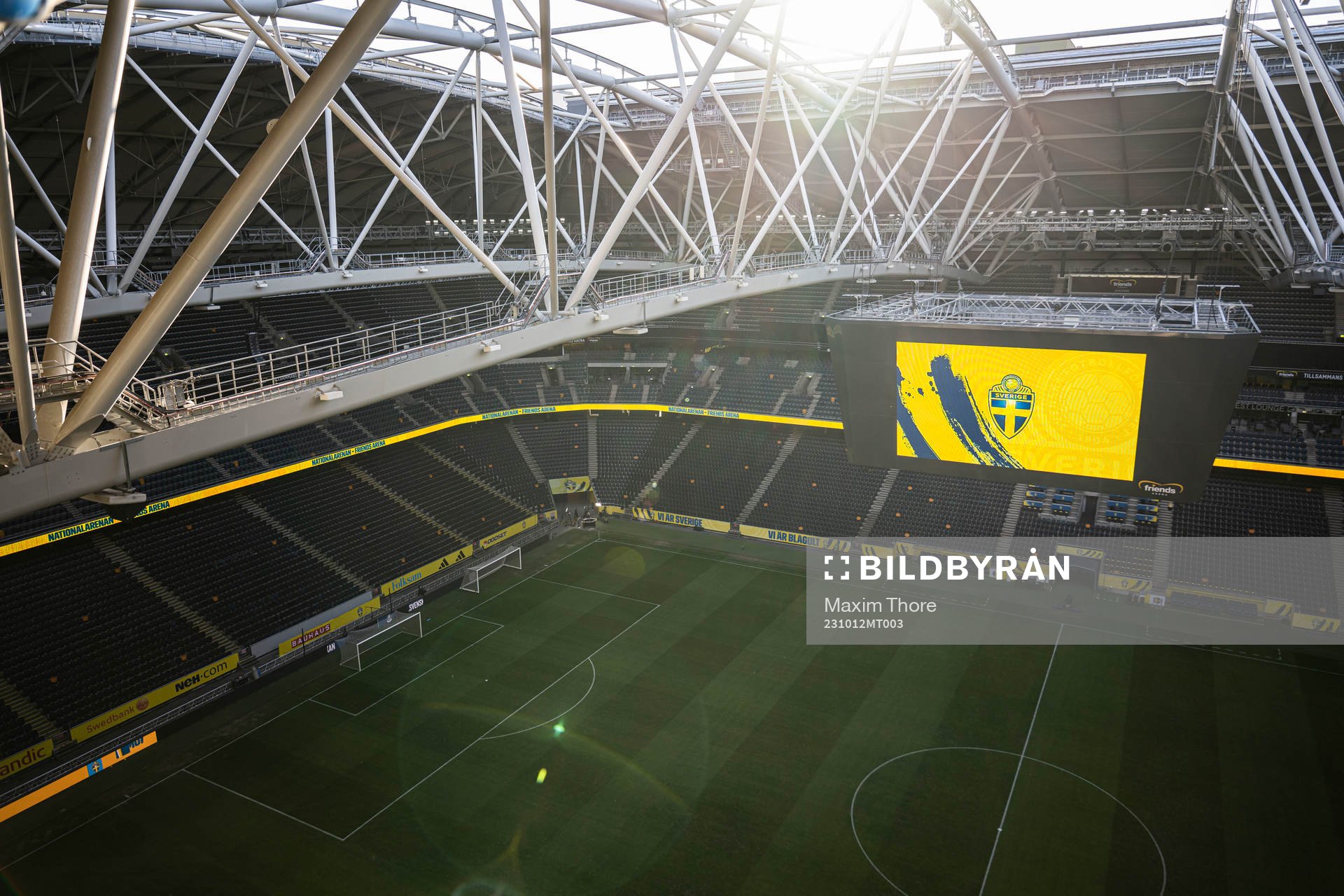 General interior view over Friends Arena