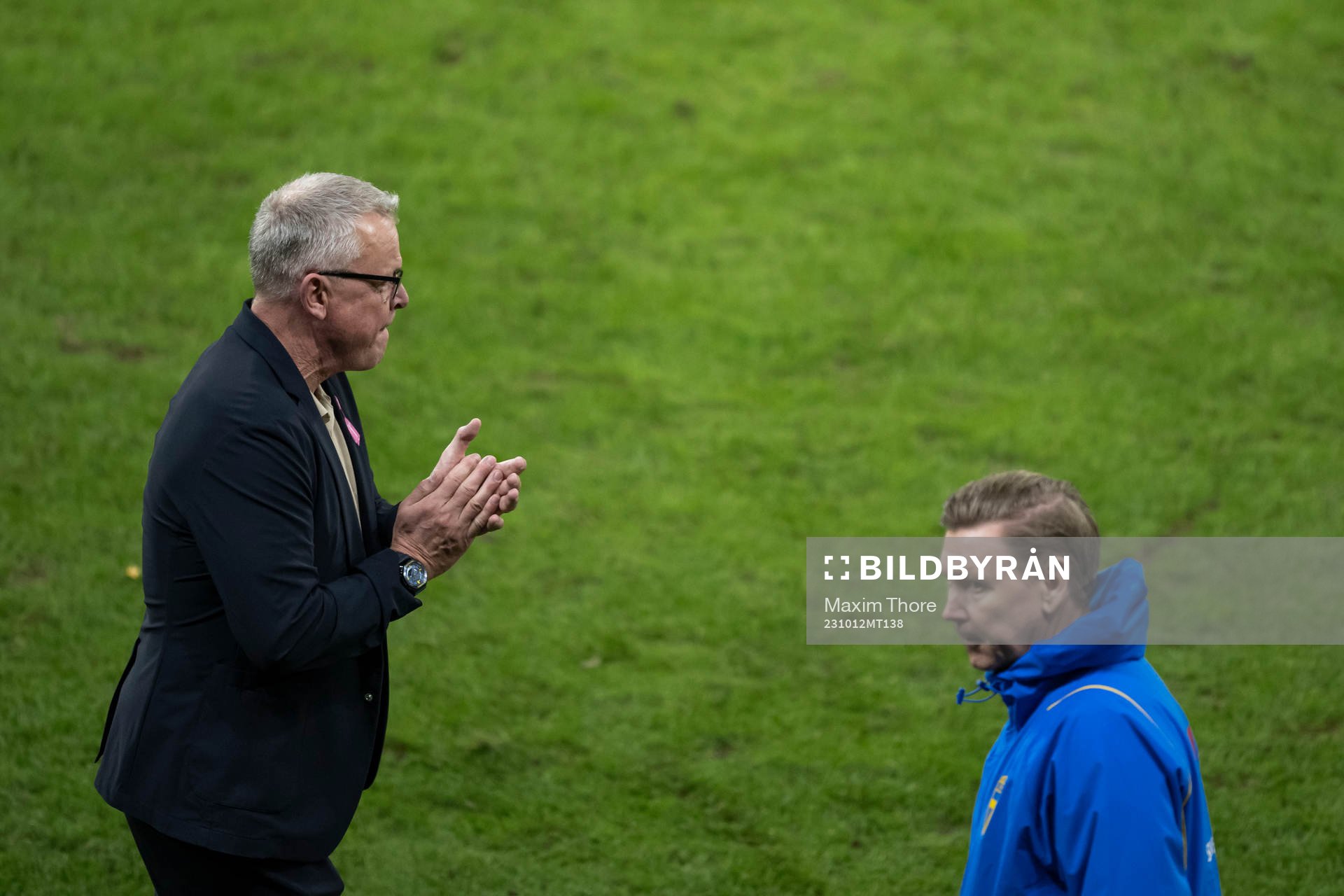 Head coach Janne Andersson and assistant coach Peter