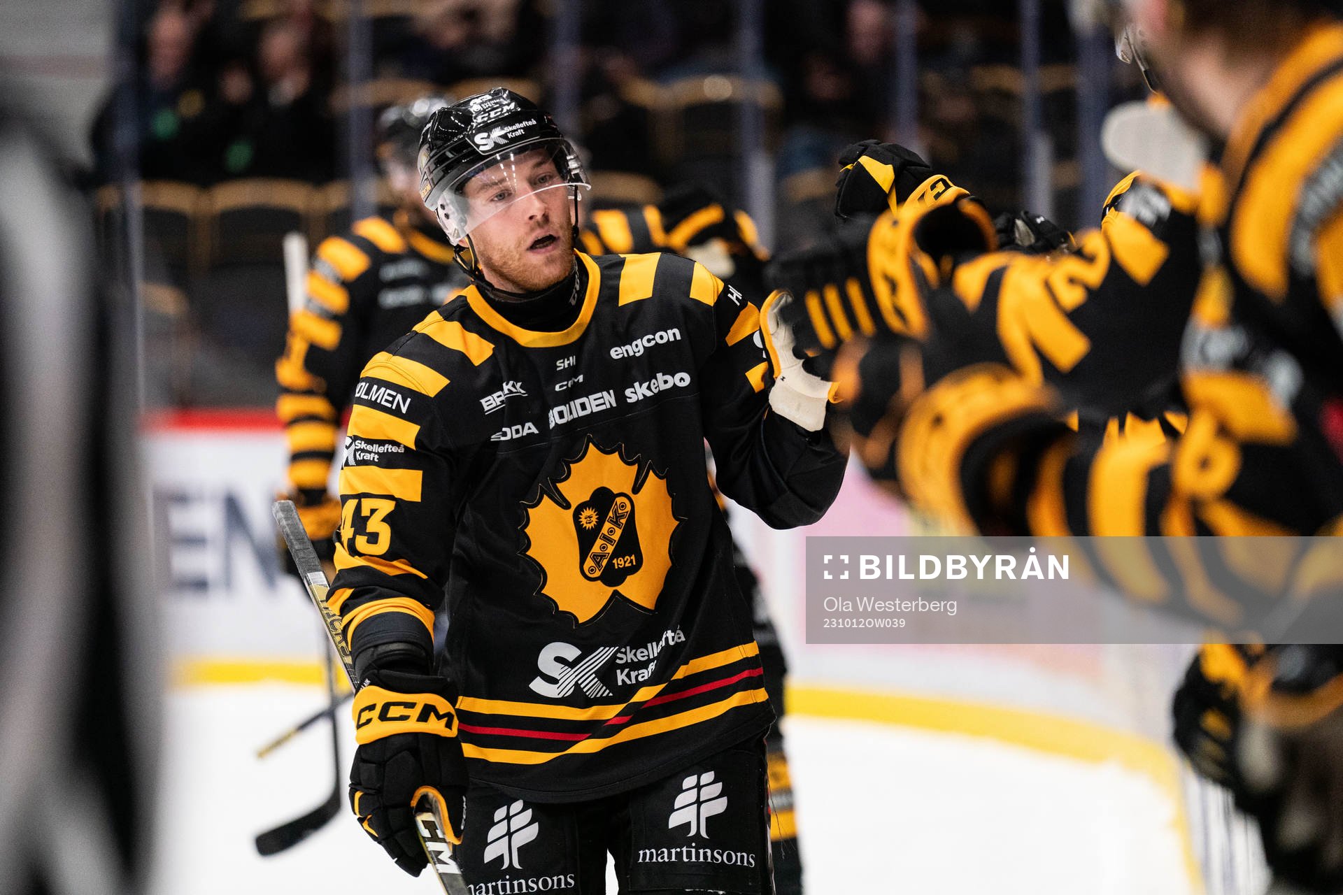 Skellefteås Filip Sandberg jublar