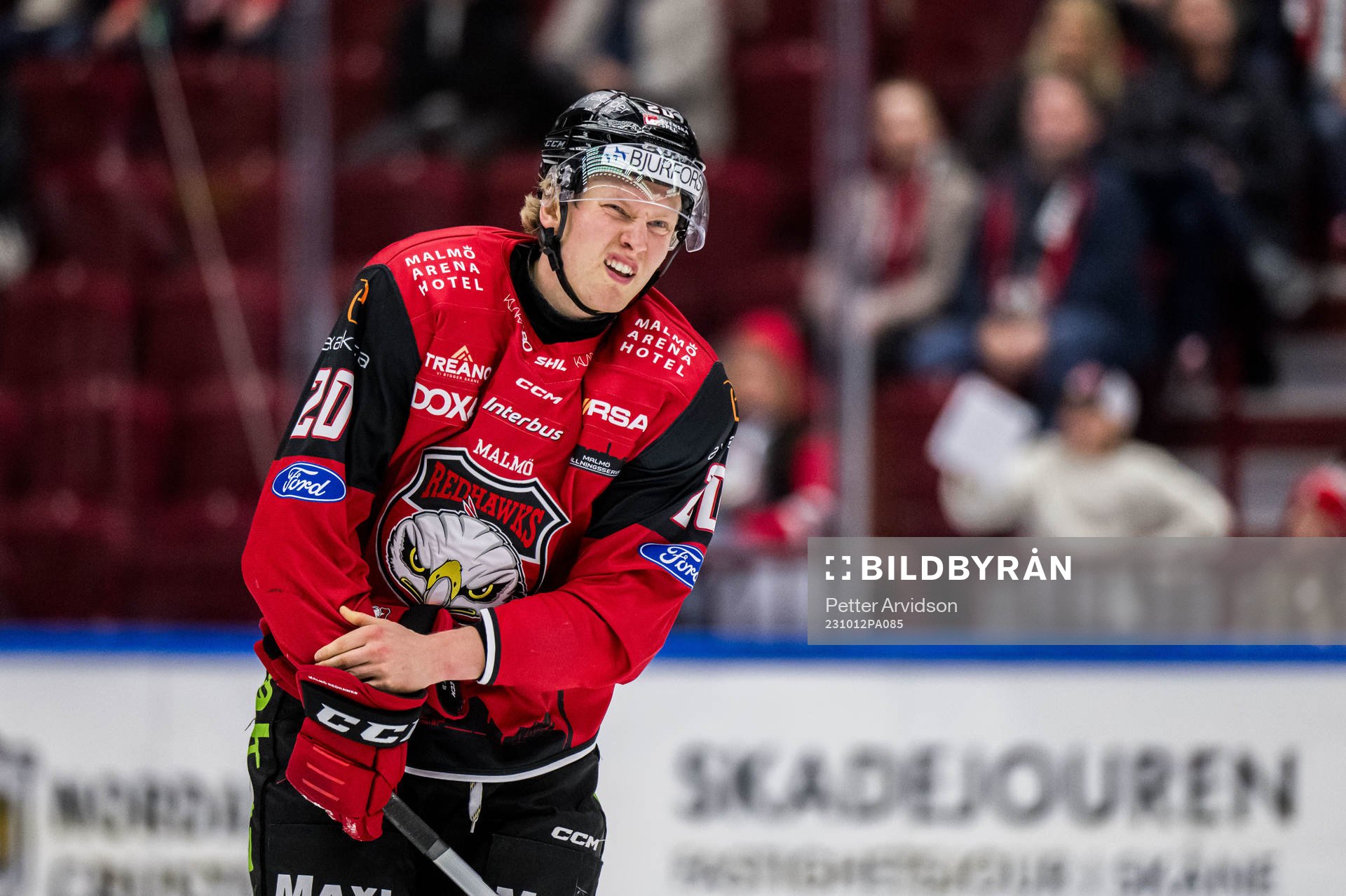 Malmö Redhawks Thomas Berg Paulsen har ont