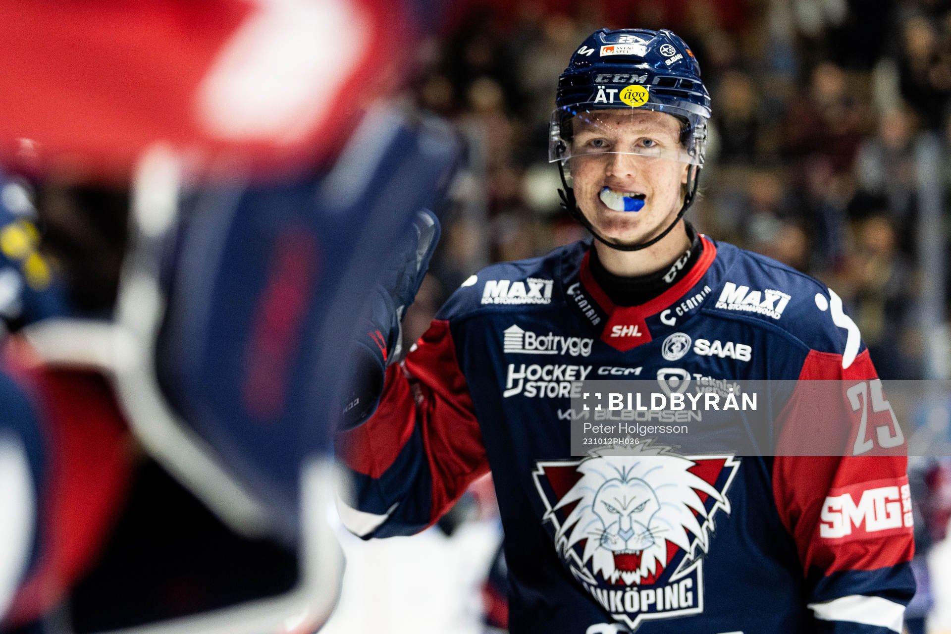 Linköpings Filip Bystedt jublar